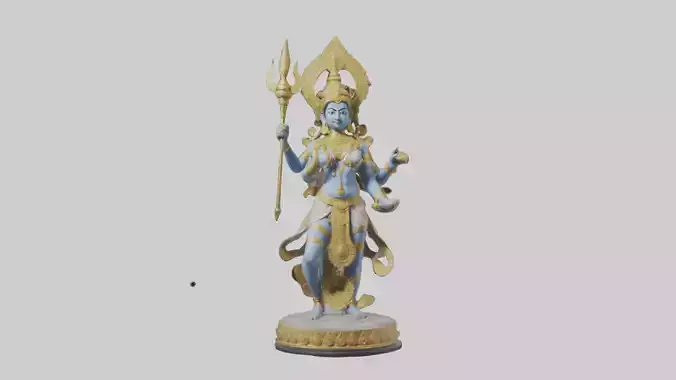 Indra statue model Low-poly 3D model