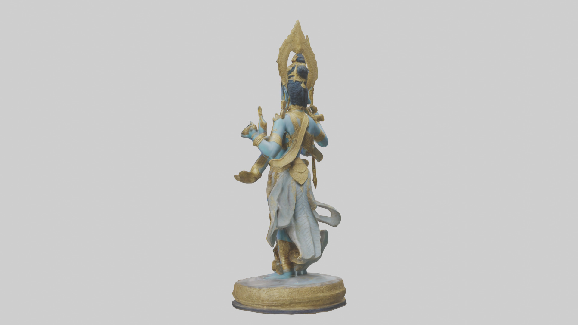 Indra statue model Low-poly 3D model_4