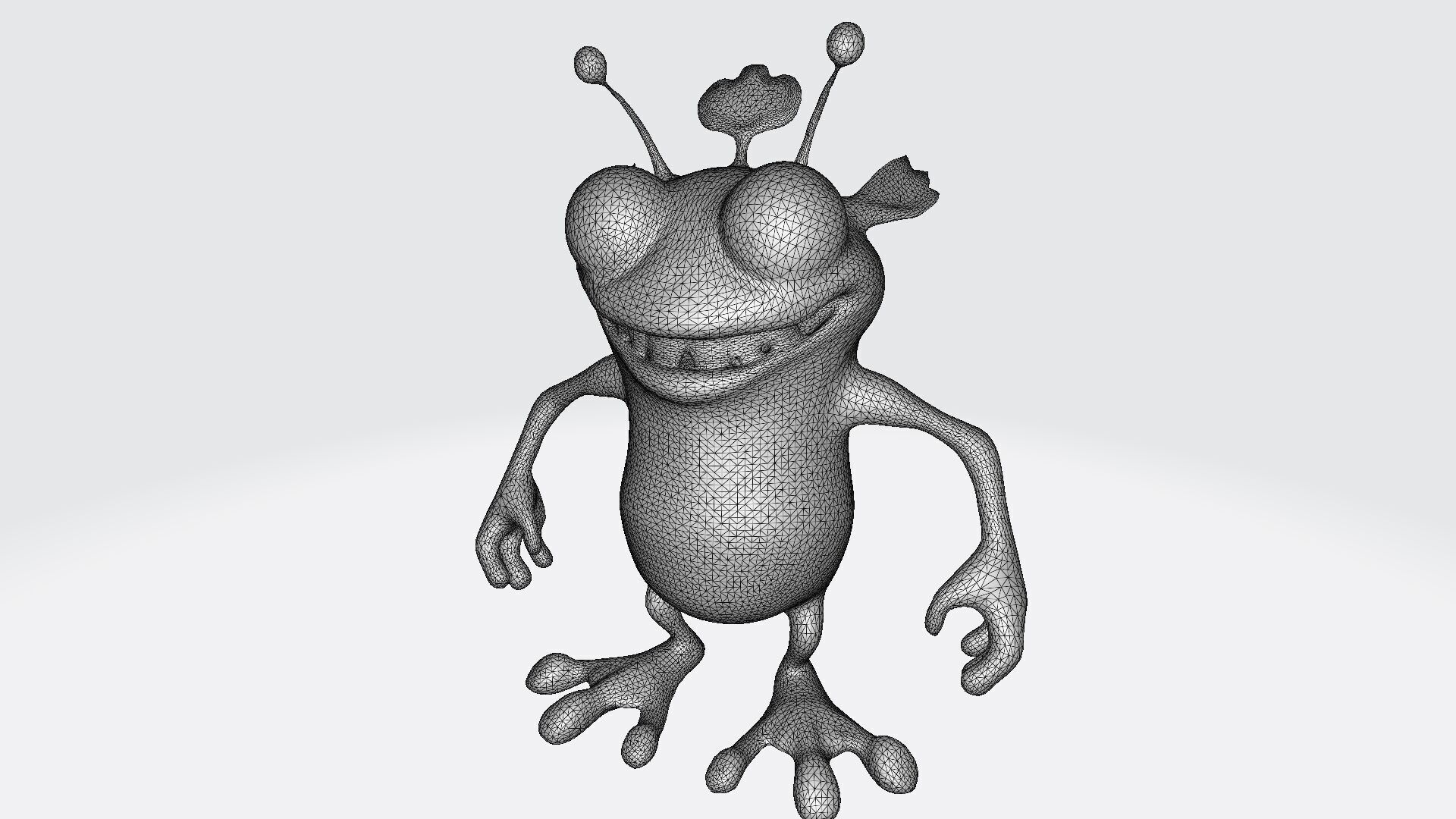 Arugula Monster Character Coloured Isolated 3d Render 3D model_8