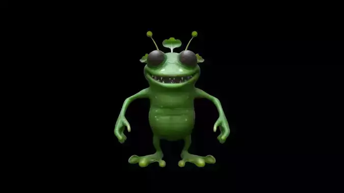 Arugula Monster Character Coloured Isolated 3d Render