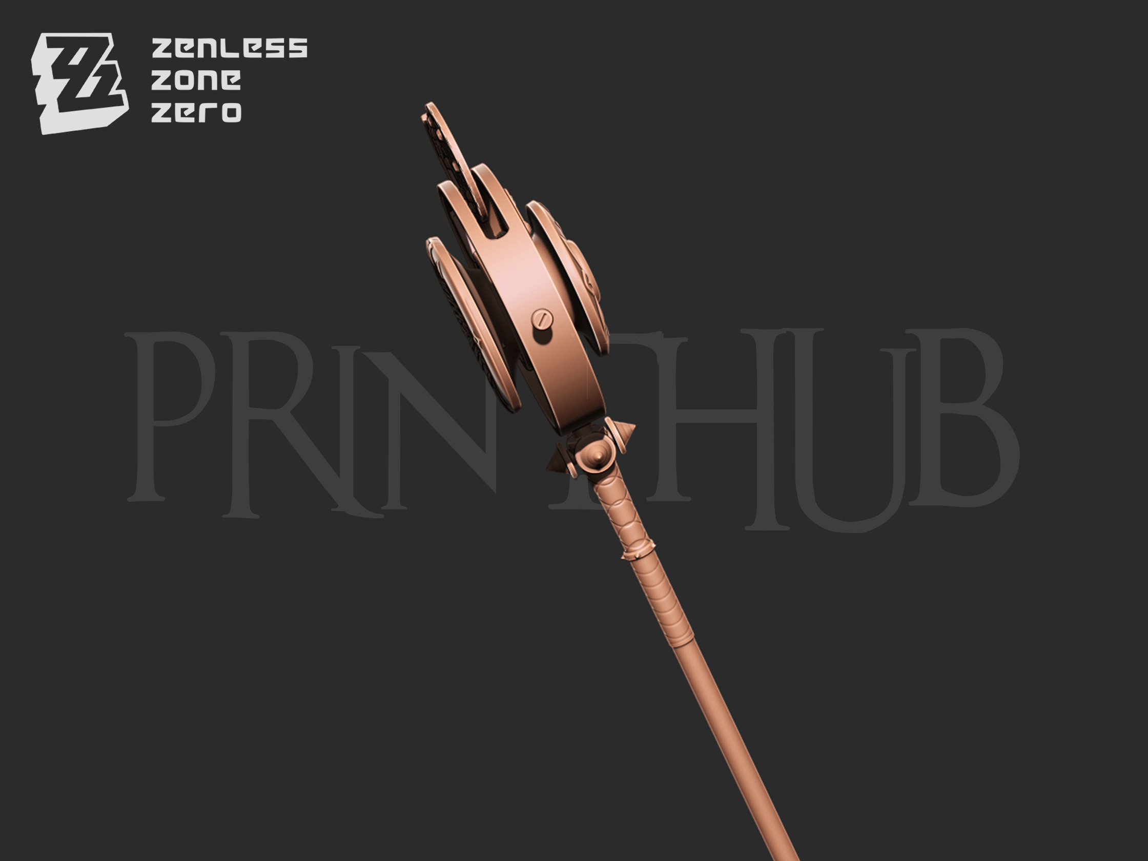 Astra Yao Microphone Staff From Zenless Zone Zero cosplay 3D print model_6