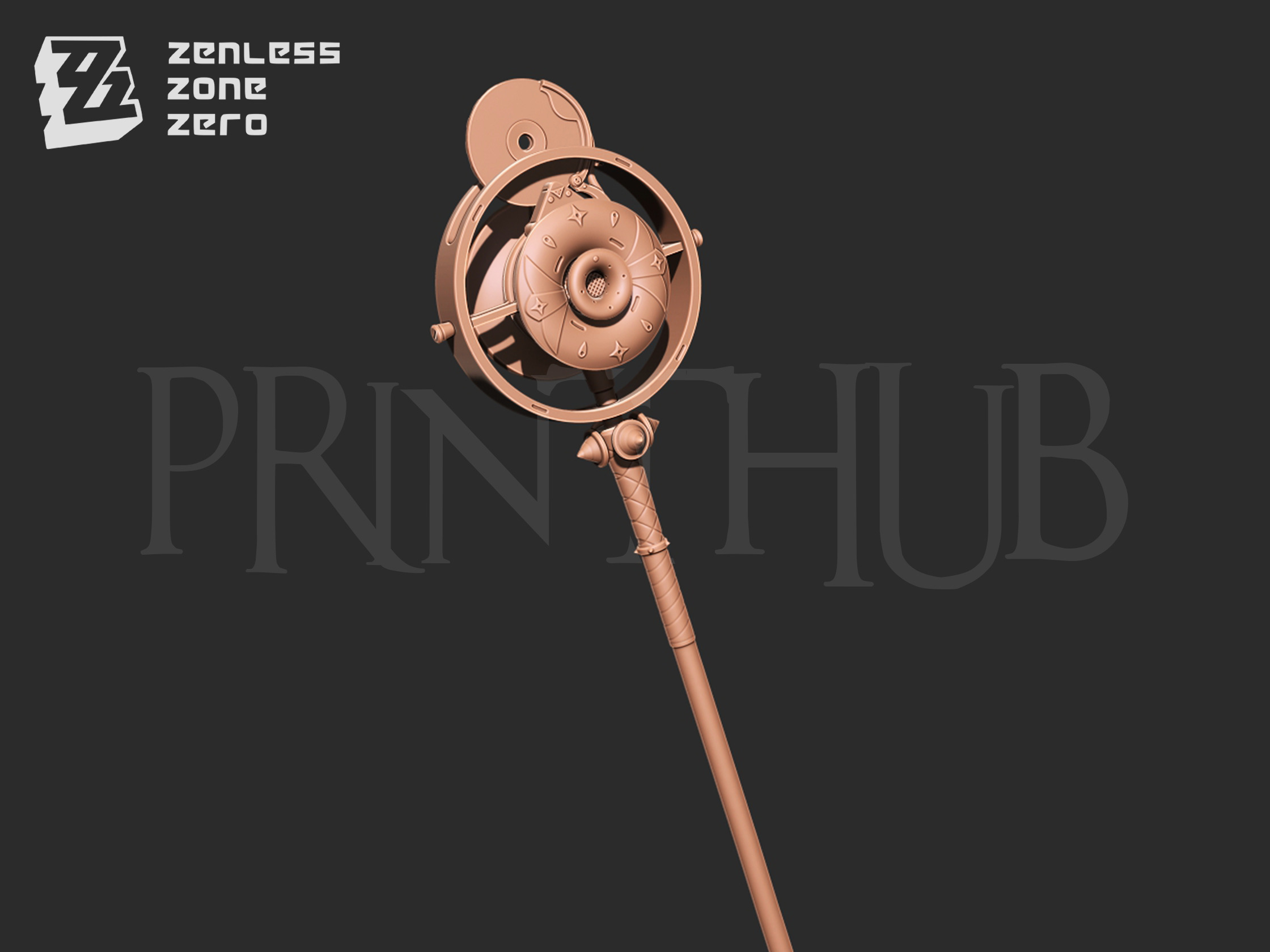 Astra Yao Microphone Staff From Zenless Zone Zero cosplay 3D print model_1