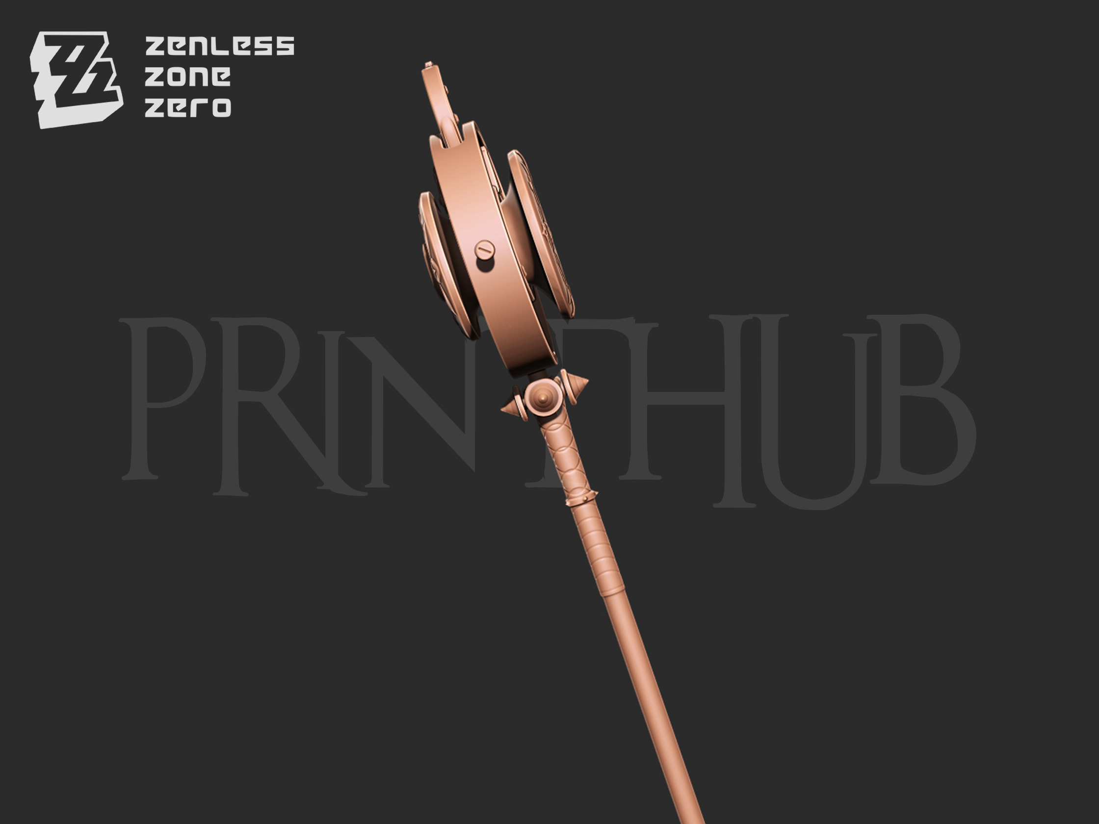 Astra Yao Microphone Staff From Zenless Zone Zero cosplay 3D print model_5