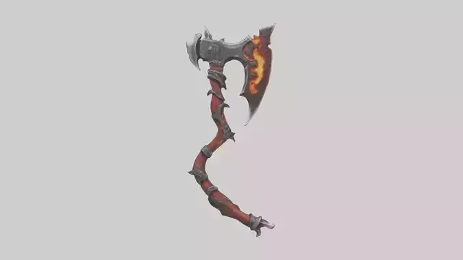 Infernal Axe model Low-poly 3D model