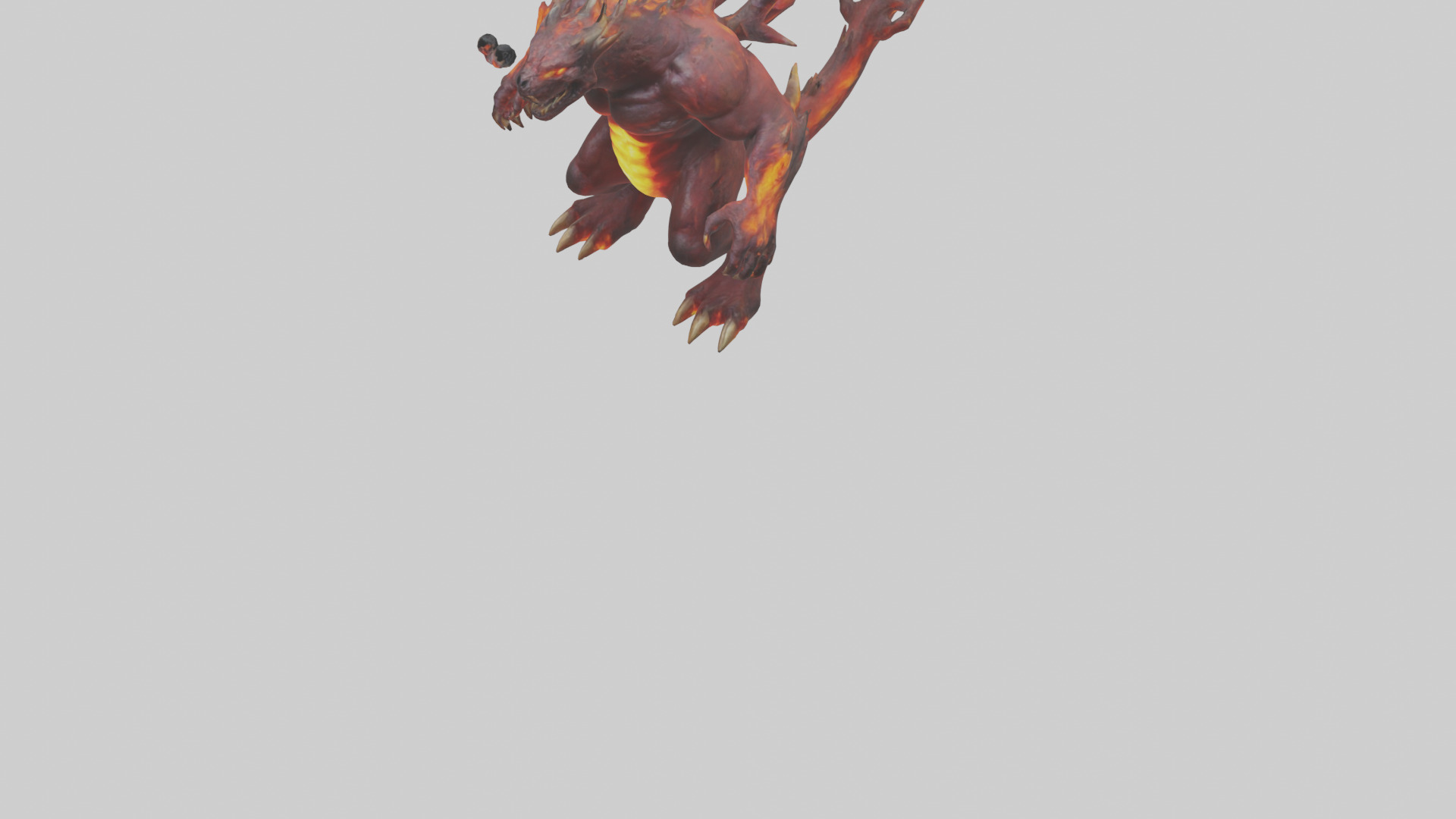 Inferno Beast model Low-poly 3D model_8