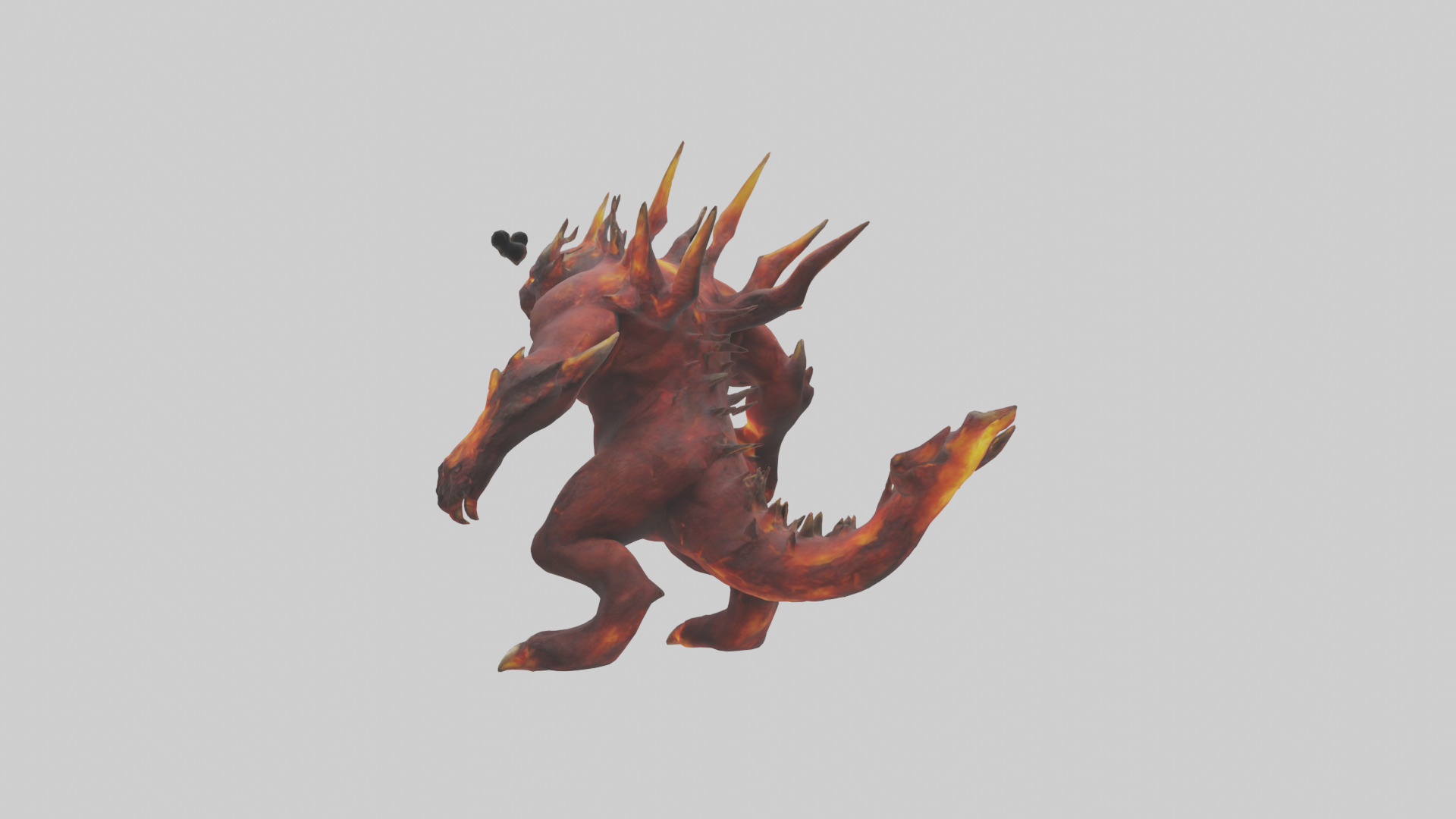 Inferno Beast model Low-poly 3D model_4