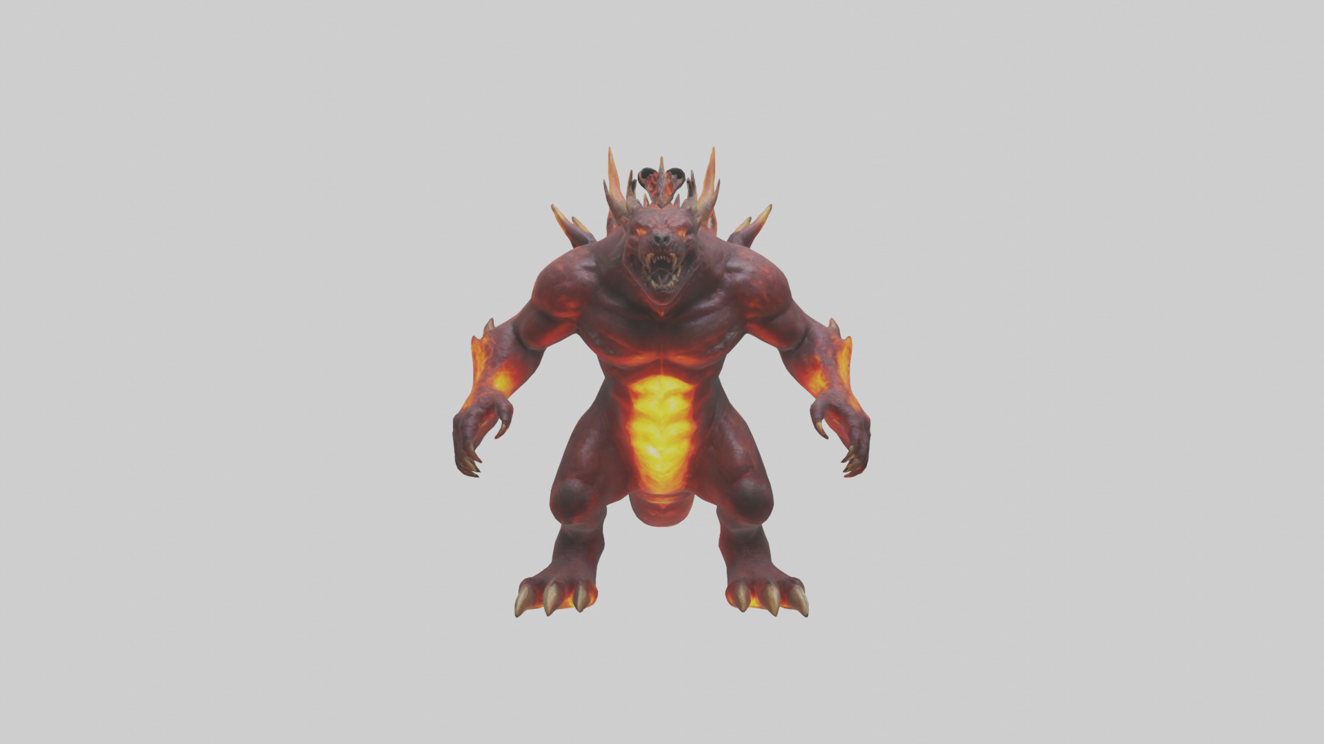 Inferno Beast model Low-poly 3D model_1