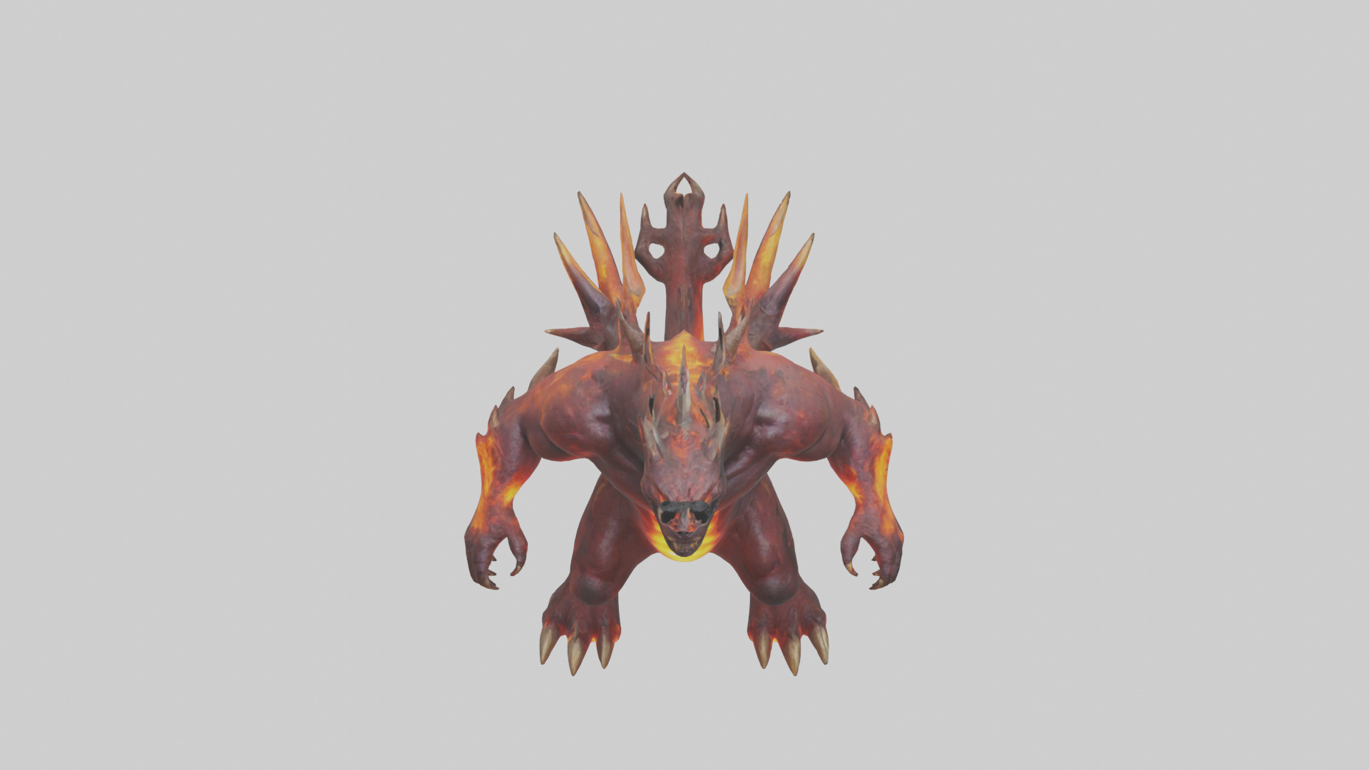 Inferno Beast model Low-poly 3D model_16