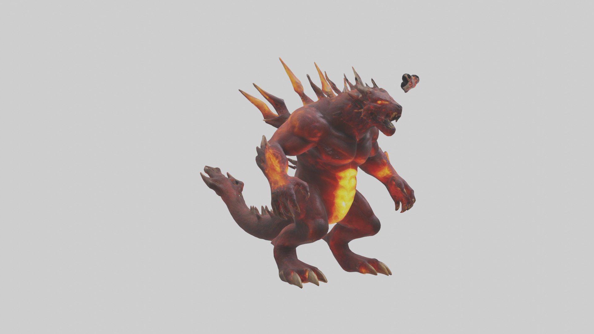 Inferno Beast model Low-poly 3D model_11