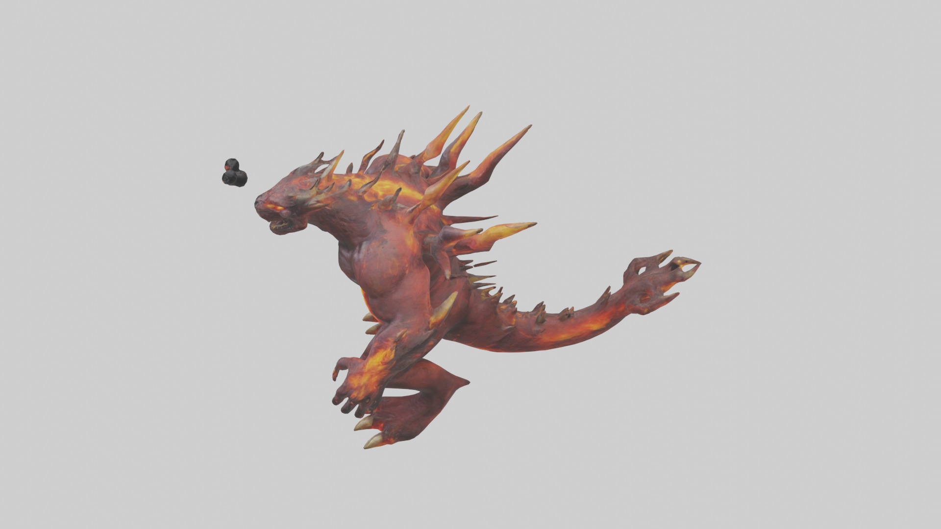 Inferno Beast model Low-poly 3D model_17