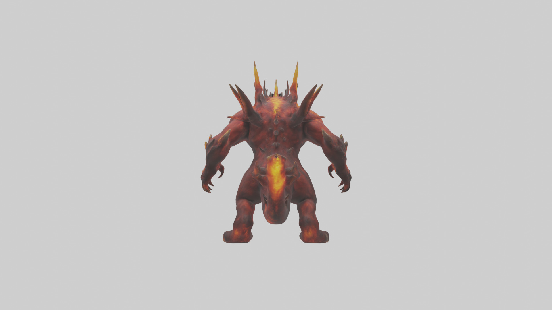 Inferno Beast model Low-poly 3D model_3