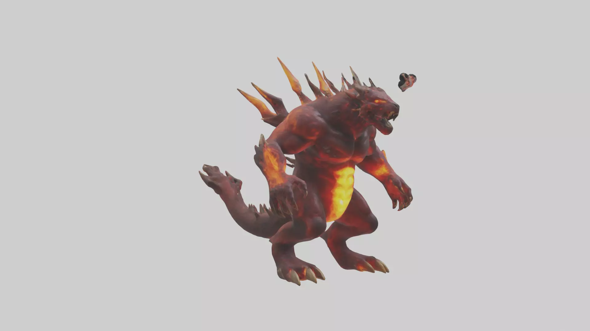 Inferno Beast model Low-poly 3D model_0