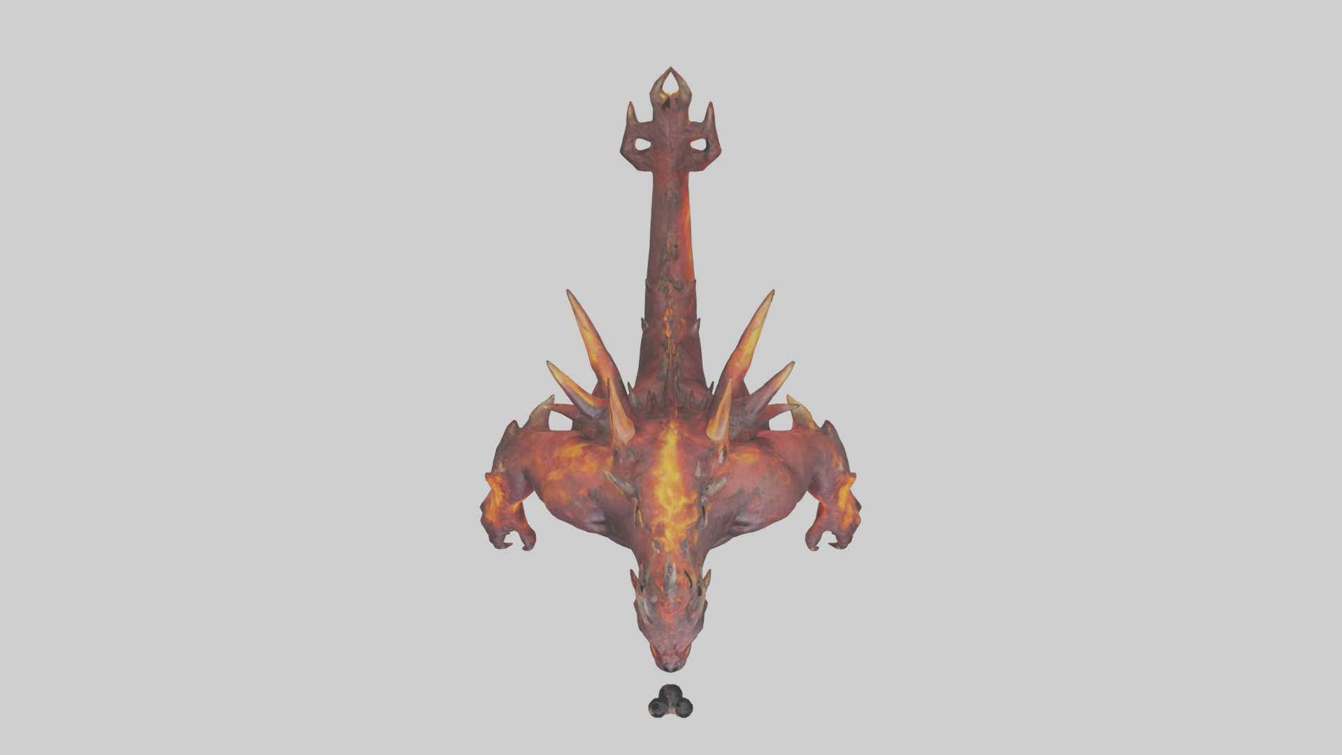 Inferno Beast model Low-poly 3D model_14