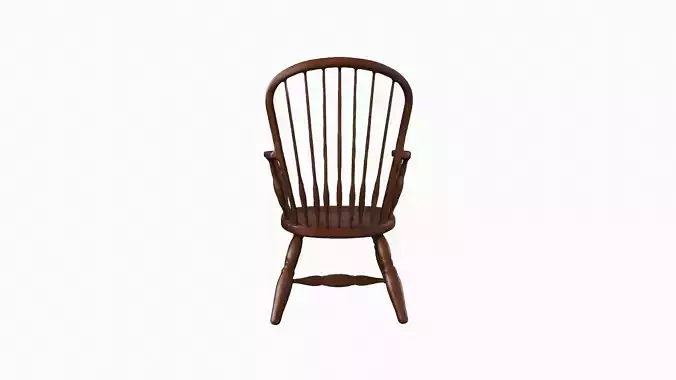  3d Render A Classic Wooden Windsor Chair 