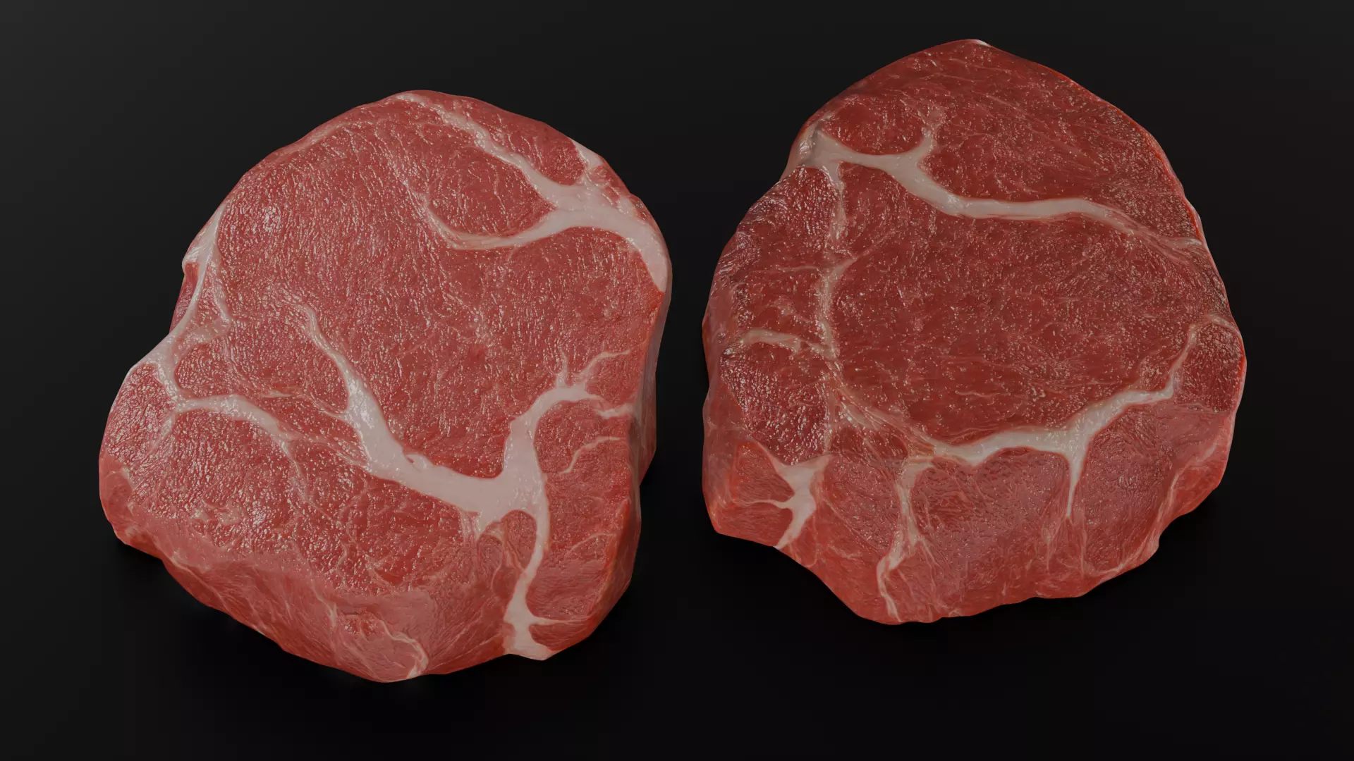 Raw Beef Steak Cut 3D model