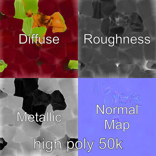 Realistic Cherry with Dark Red Glossy Texture model pack Low-poly 3D model 2