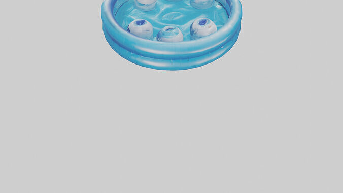 Inflatable Pool model Low-poly 3D model 4