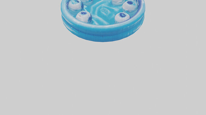 Inflatable Pool model Low-poly 3D model 5