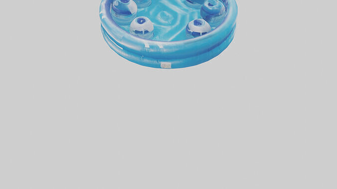 Inflatable Pool model Low-poly 3D model 6