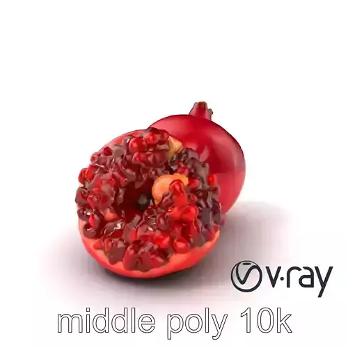 Pomegranate Velvet Texture Fruit model pack Low-poly 3D model