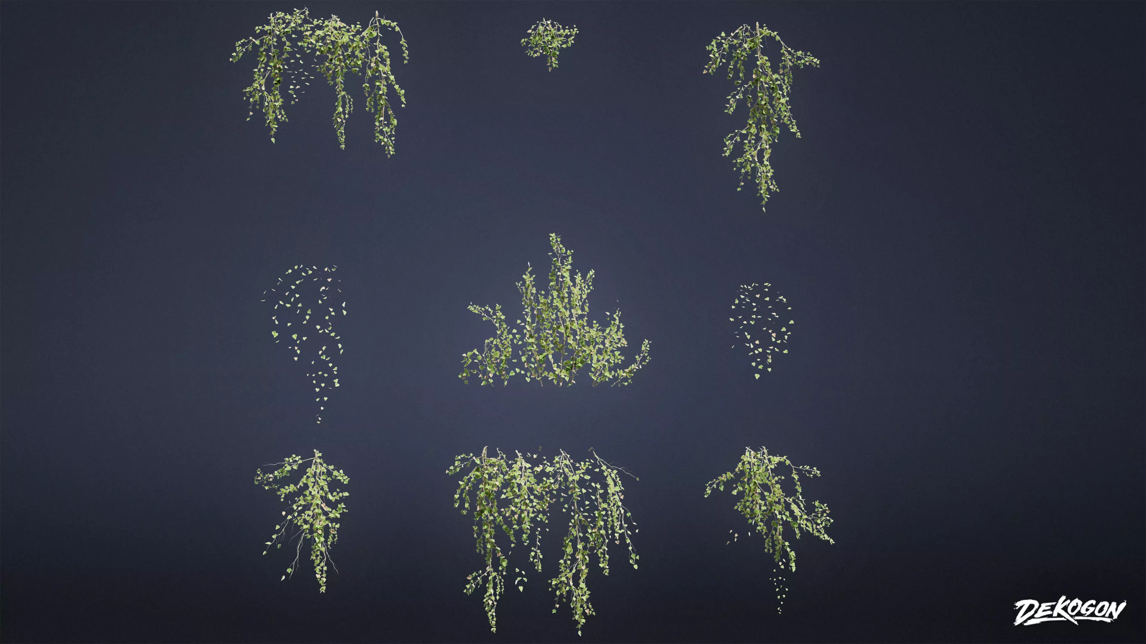 FOLIAGE - Ivy 01 - LOW POLY Low-poly 3D model_0