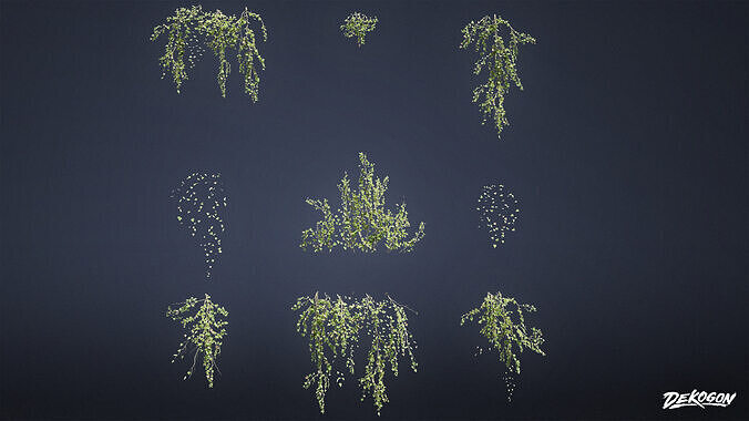 FOLIAGE - Ivy 01 - LOW POLY Low-poly 3D model