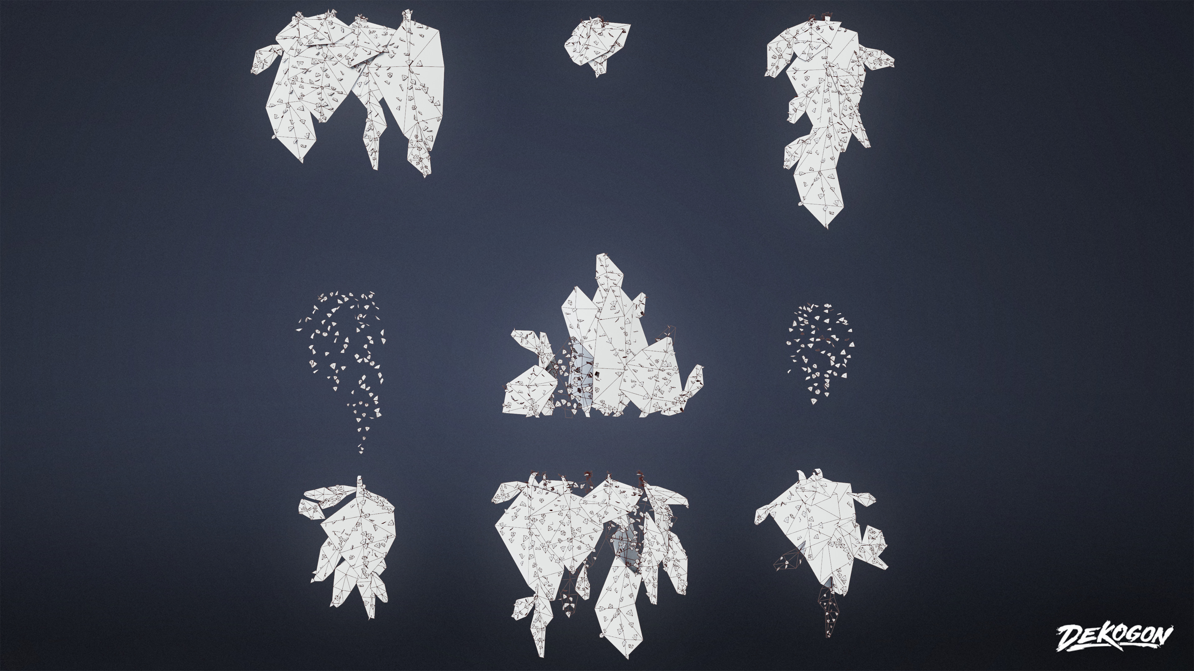 FOLIAGE - Ivy 01 - LOW POLY Low-poly 3D model_10