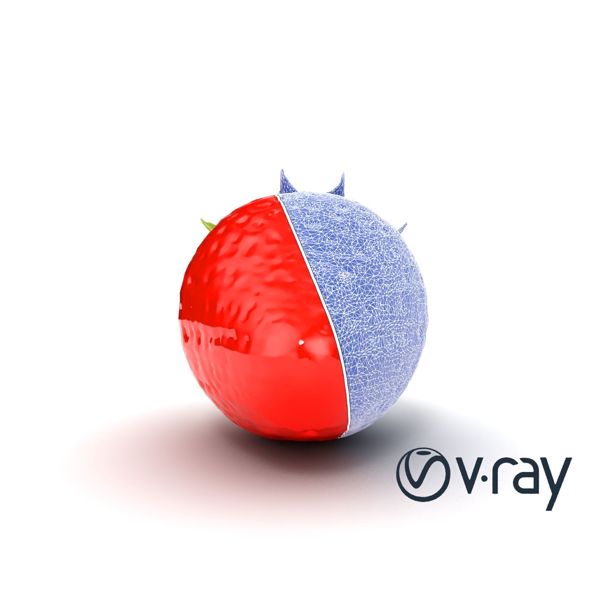 Vibrant Red Strawberry Model Pack Low-poly 3D model_19