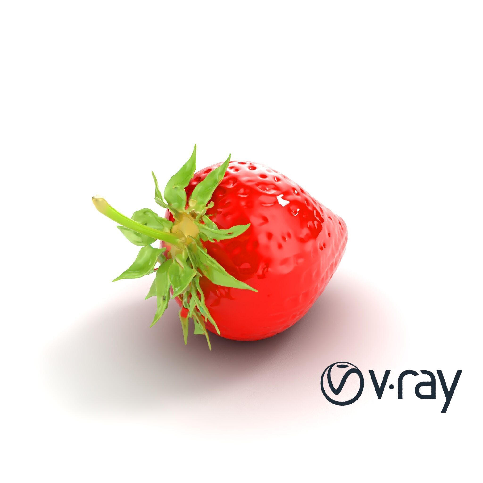 Vibrant Red Strawberry Model Pack Low-poly 3D model_9