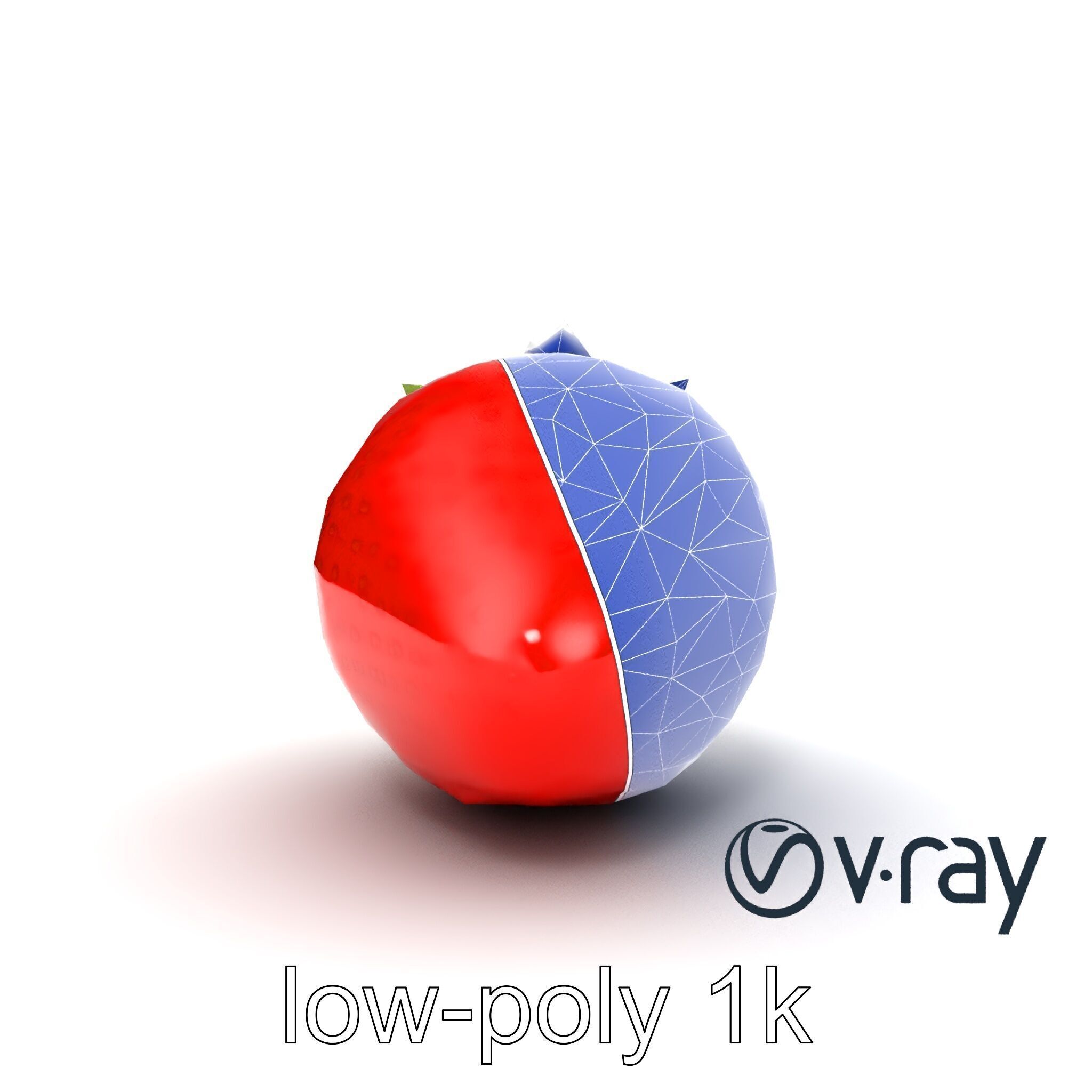 Vibrant Red Strawberry Model Pack Low-poly 3D model_21