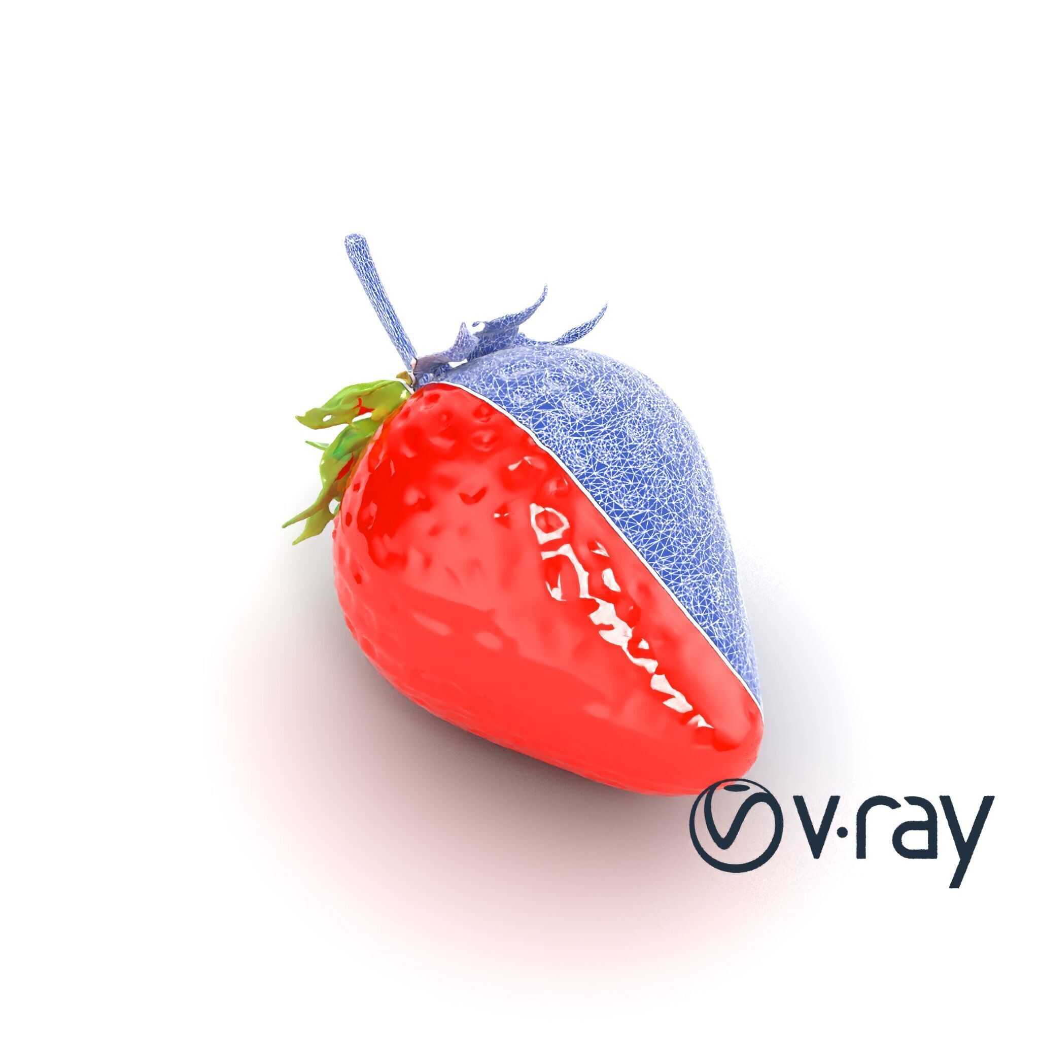 Vibrant Red Strawberry Model Pack Low-poly 3D model_14