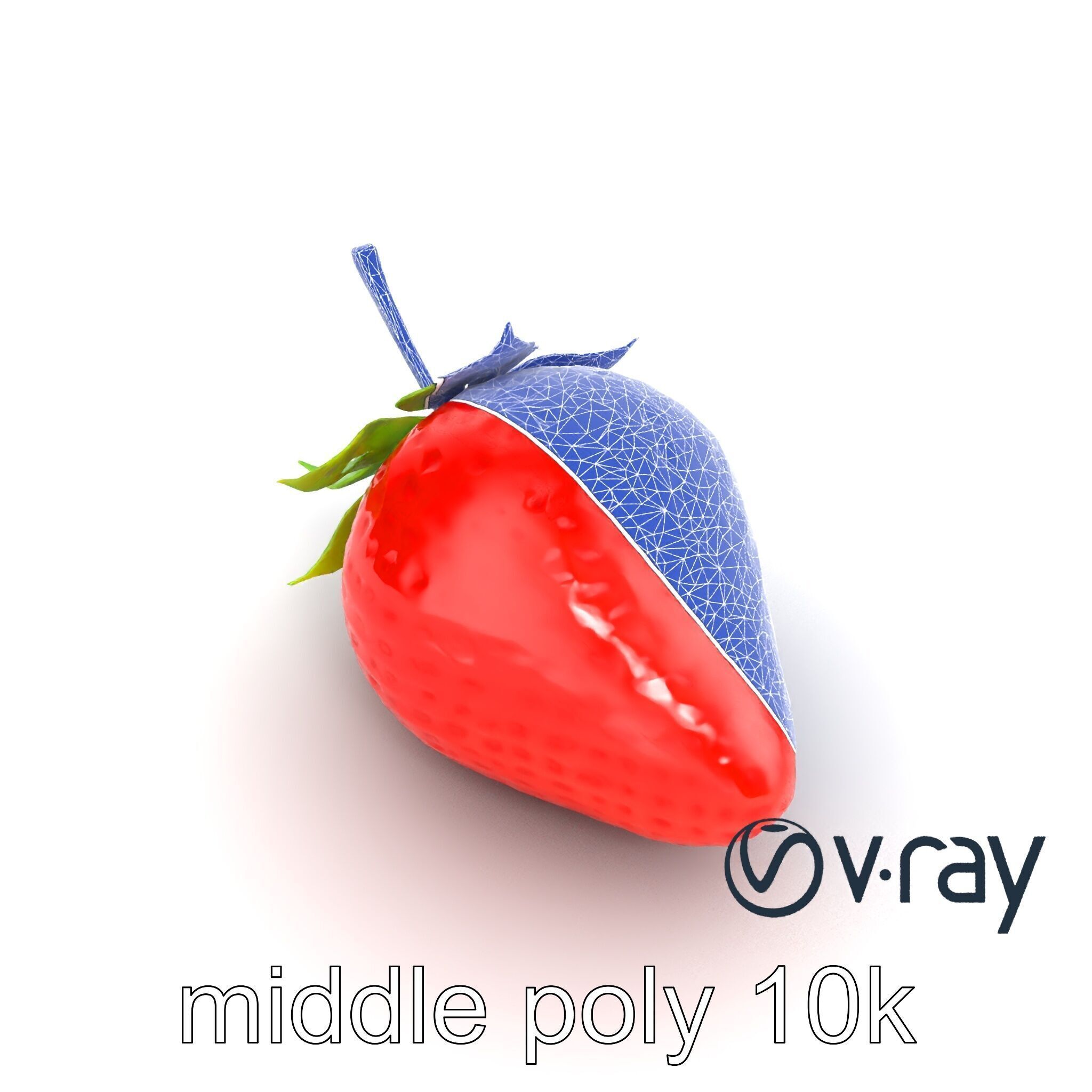 Vibrant Red Strawberry Model Pack Low-poly 3D model_23