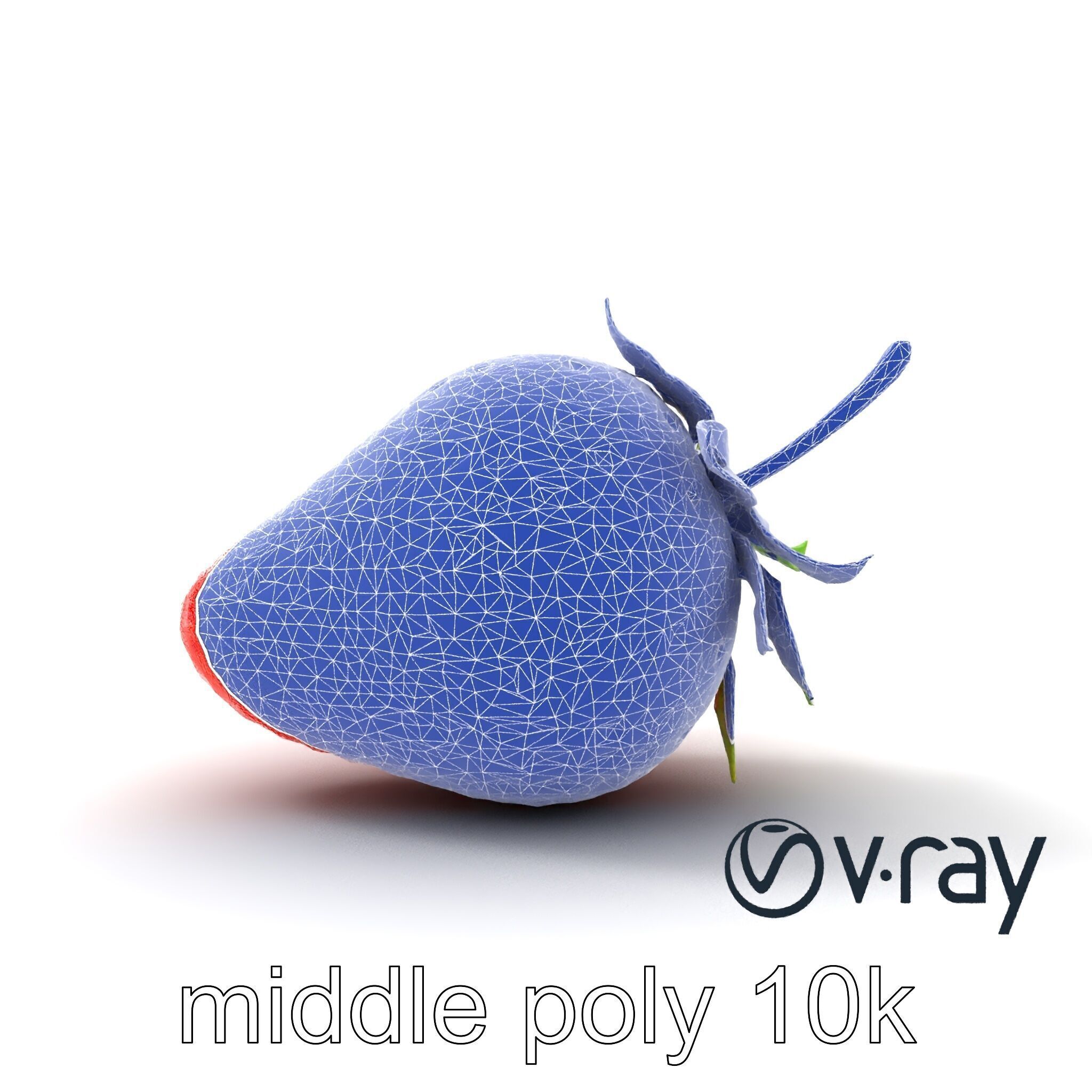 Vibrant Red Strawberry Model Pack Low-poly 3D model_31