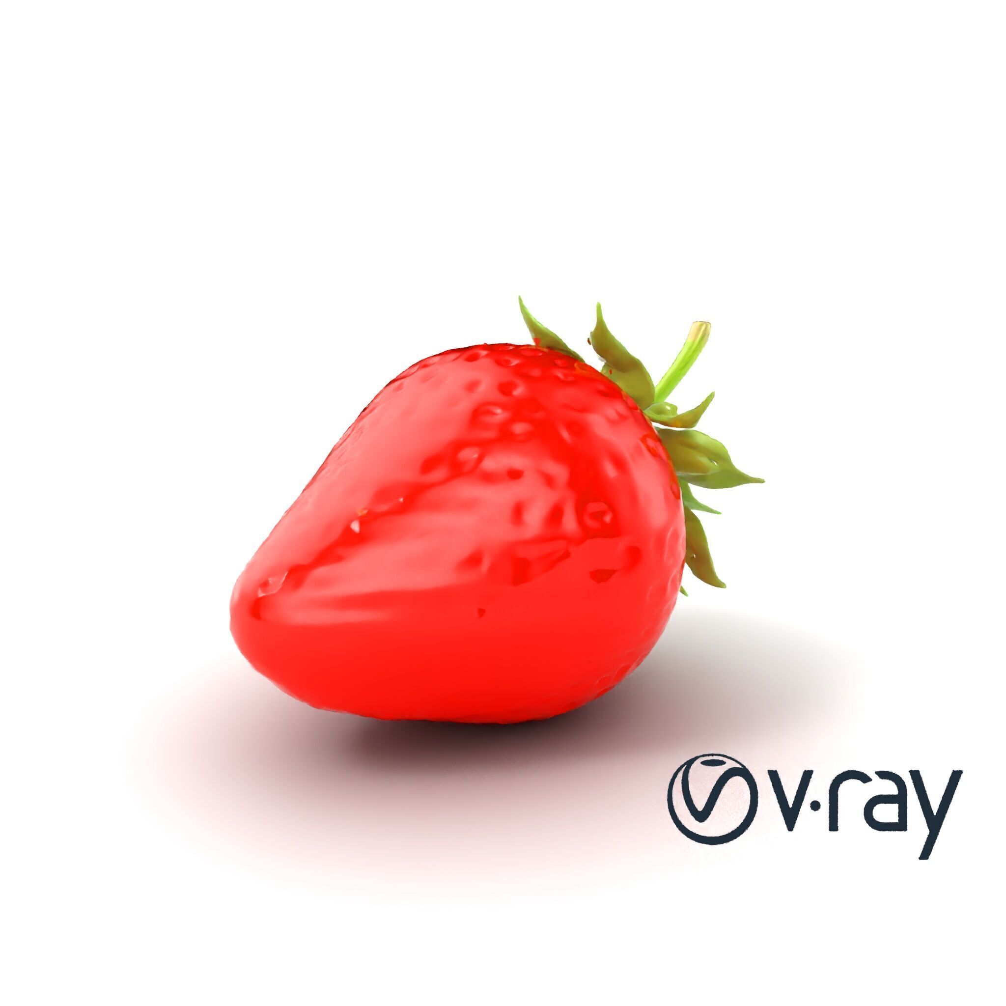 Vibrant Red Strawberry Model Pack Low-poly 3D model_6