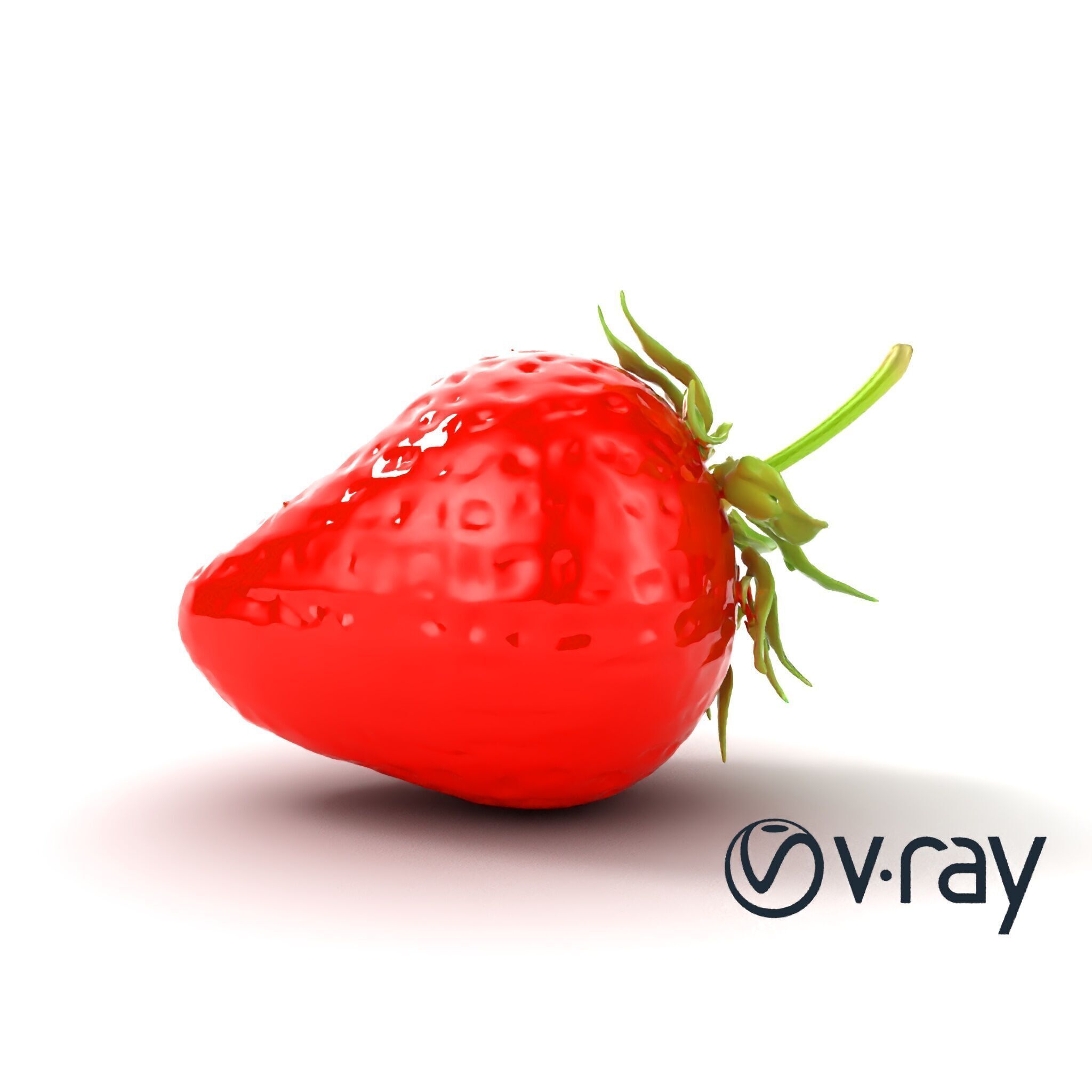 Vibrant Red Strawberry Model Pack Low-poly 3D model_16