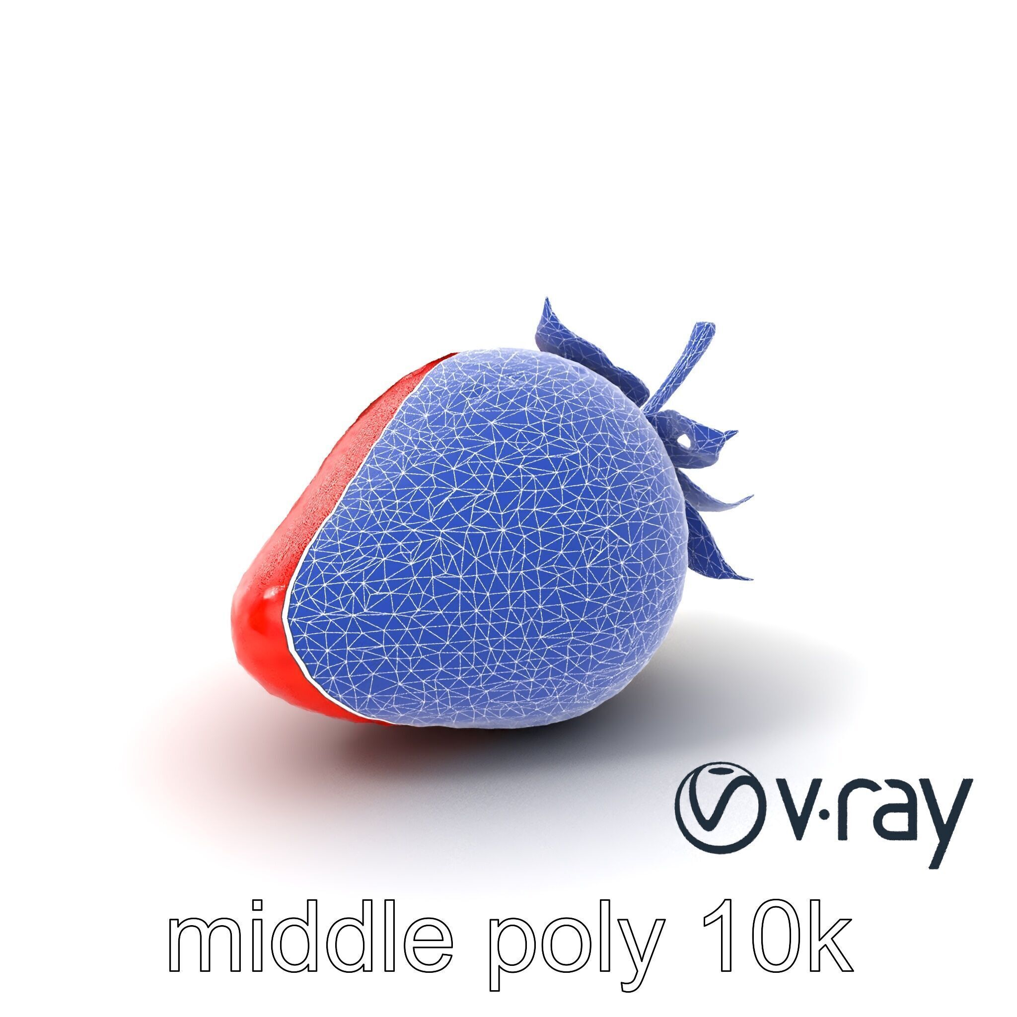 Vibrant Red Strawberry Model Pack Low-poly 3D model_24