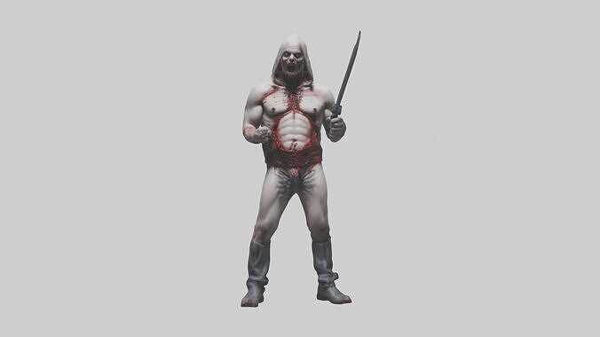 Insane killer model Low-poly 3D model