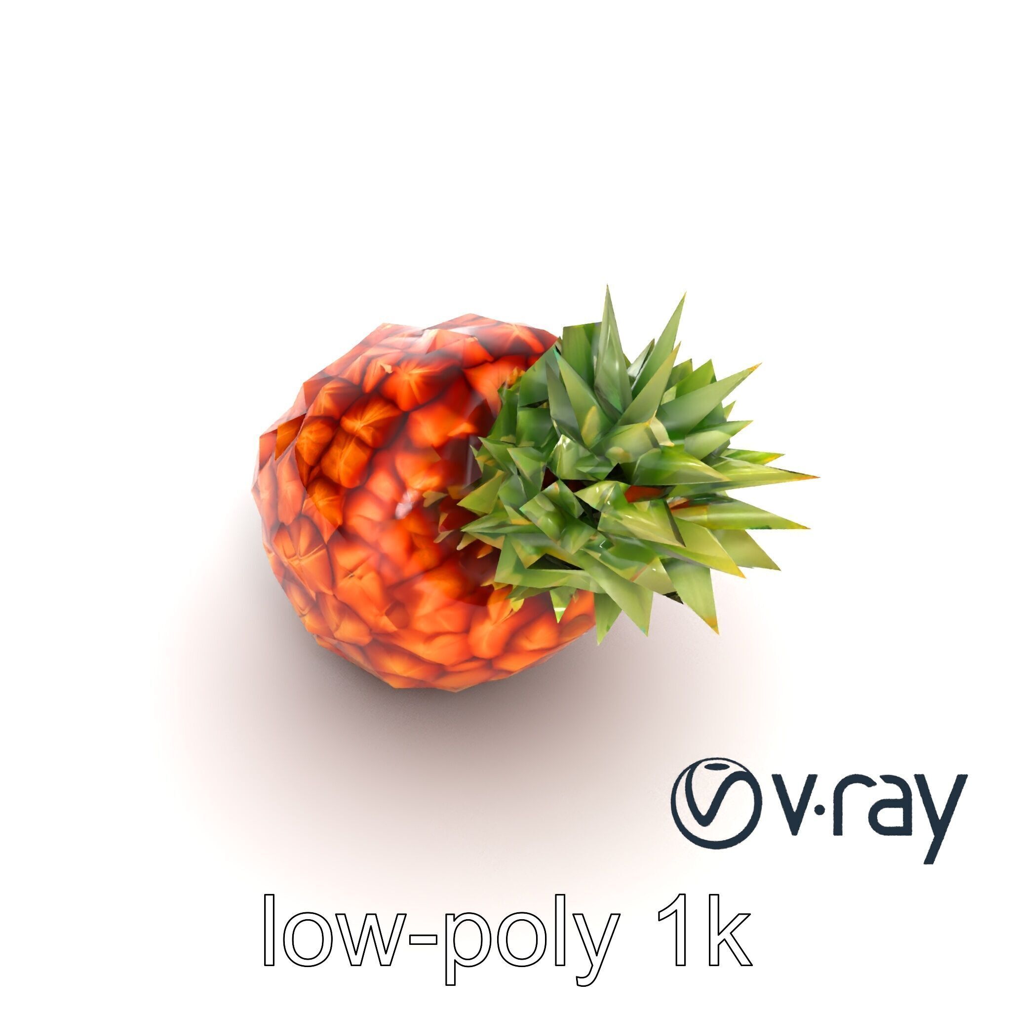 Pineapple Sunlit Textured Surface model pack Low-poly 3D model_17