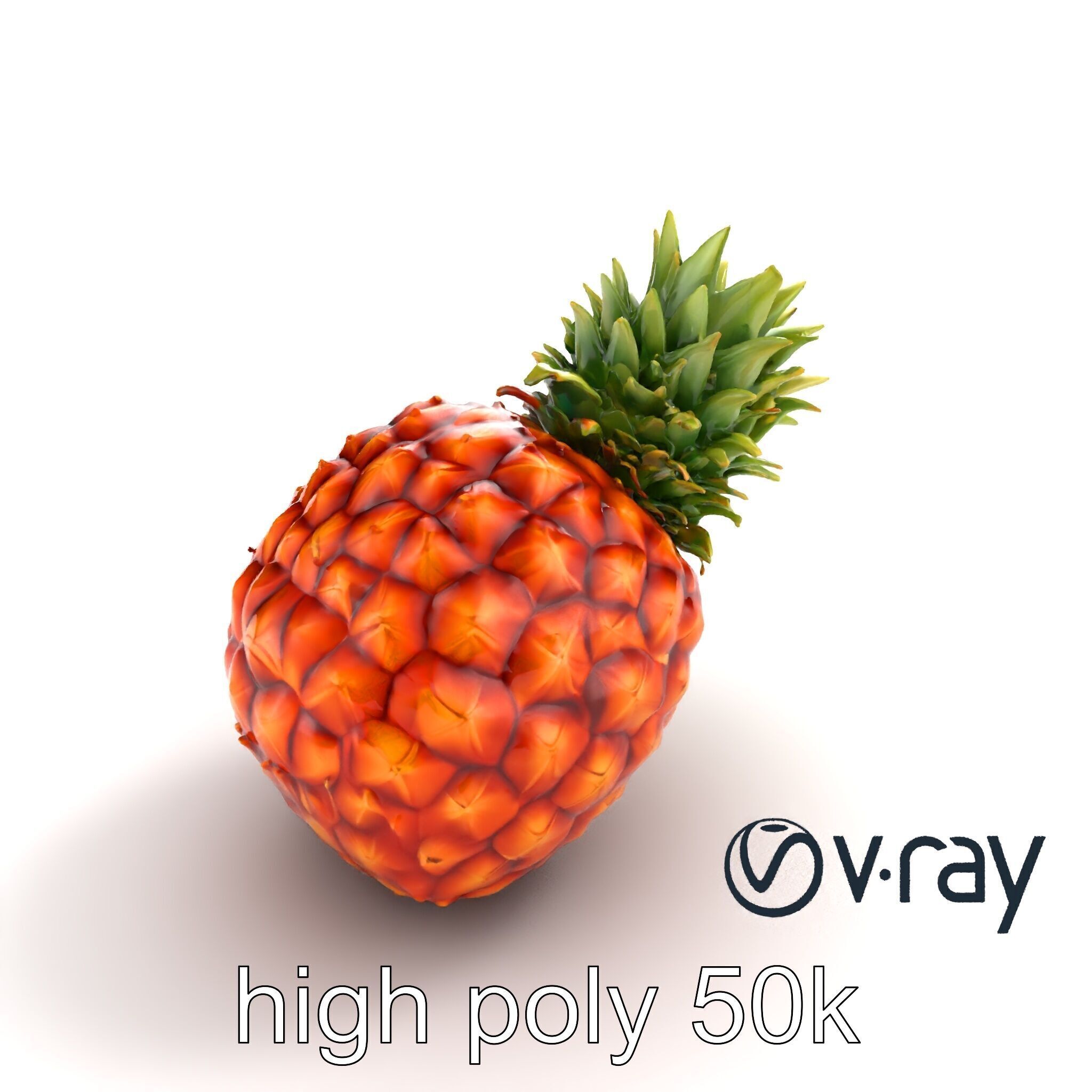Pineapple Sunlit Textured Surface model pack Low-poly 3D model_13