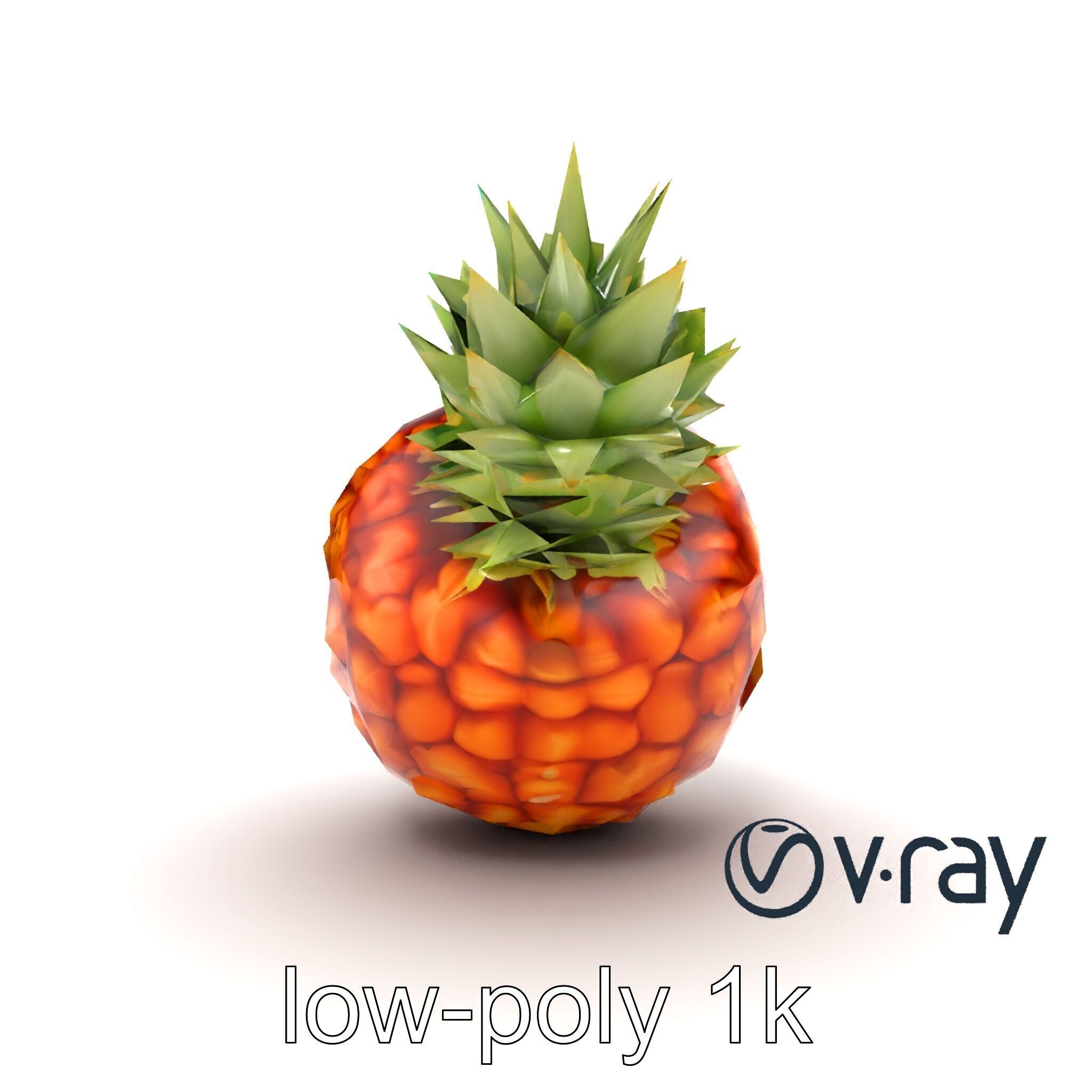 Pineapple Sunlit Textured Surface model pack Low-poly 3D model_12