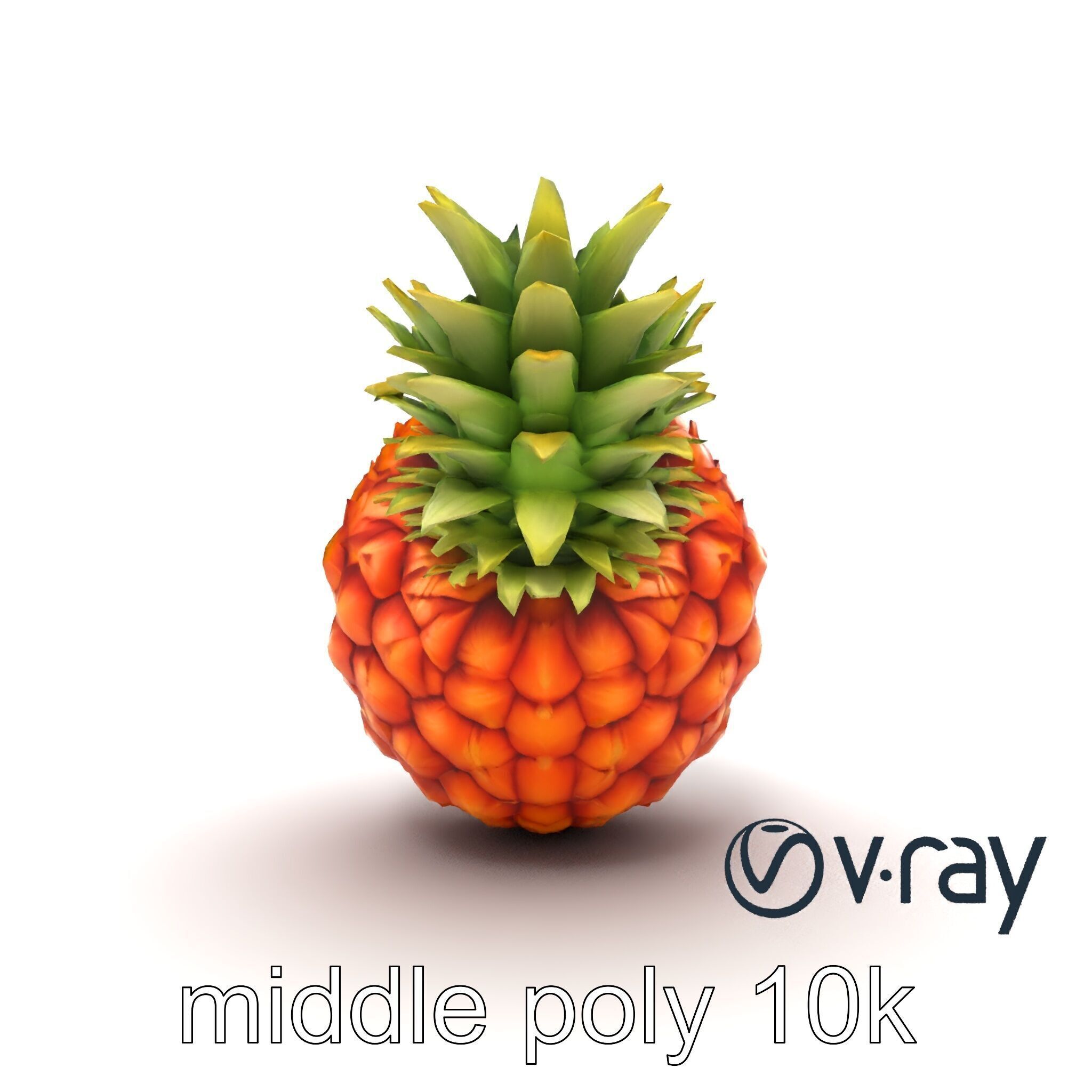 Pineapple Sunlit Textured Surface model pack Low-poly 3D model_26