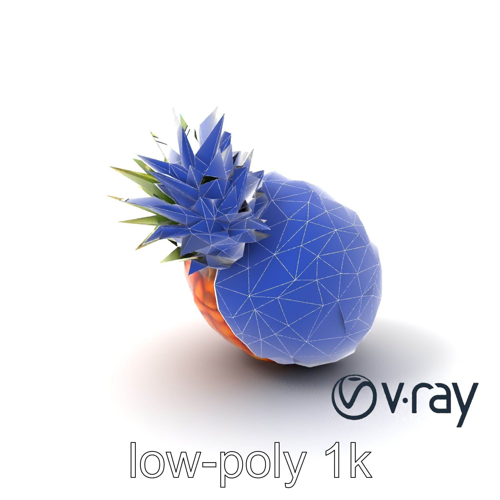 Pineapple Sunlit Textured Surface model pack Low-poly 3D model_8