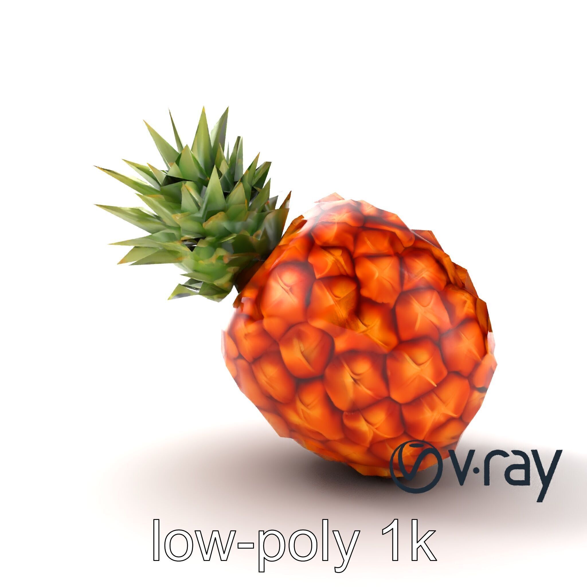 Pineapple Sunlit Textured Surface model pack Low-poly 3D model_21