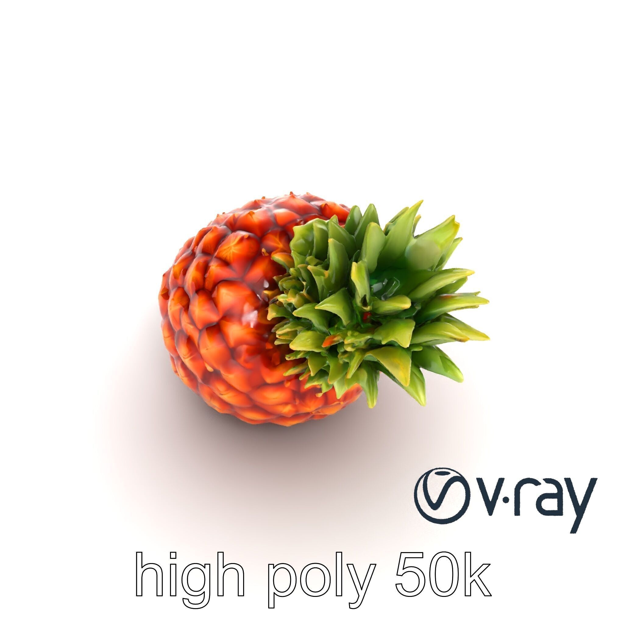 Pineapple Sunlit Textured Surface model pack Low-poly 3D model_29