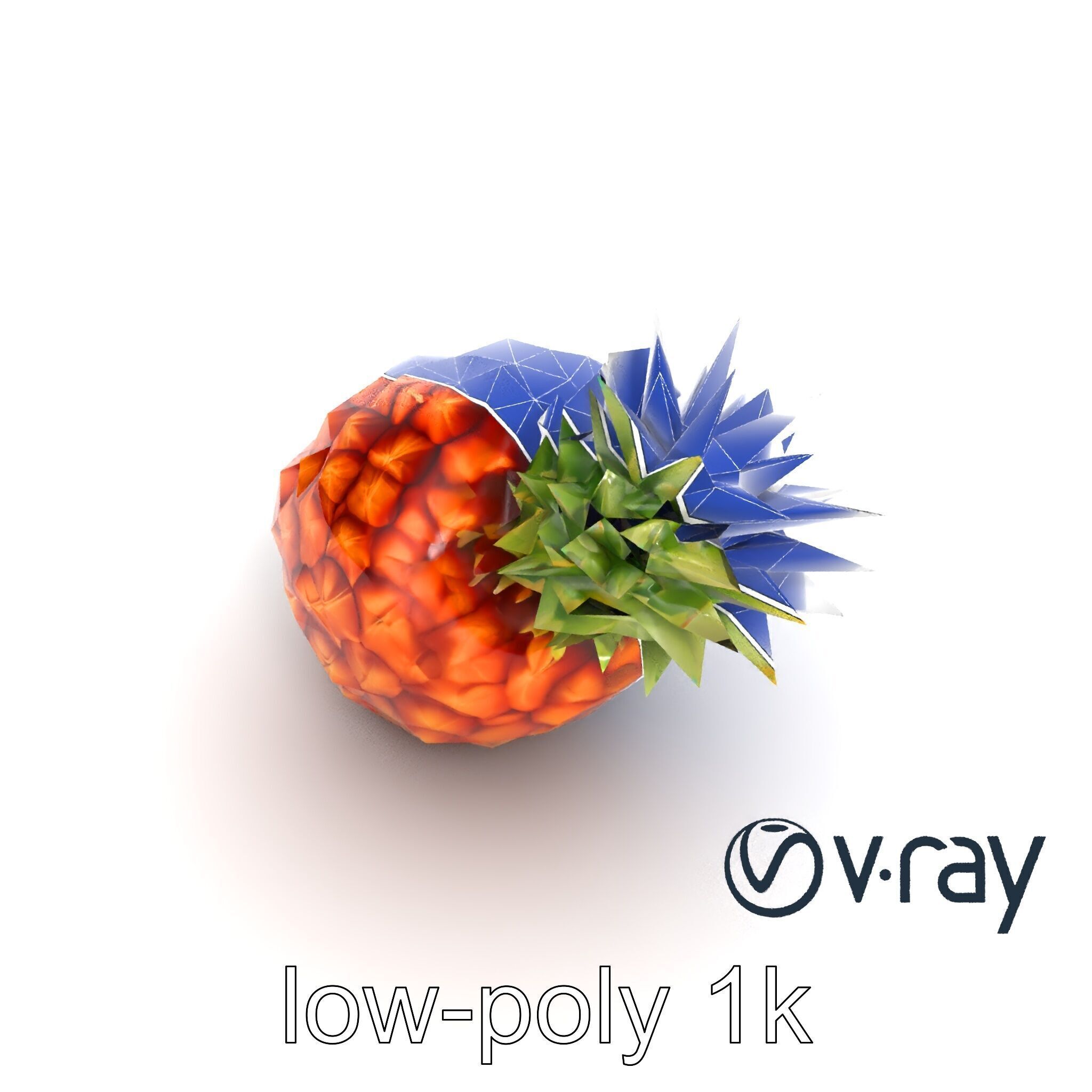 Pineapple Sunlit Textured Surface model pack Low-poly 3D model_23