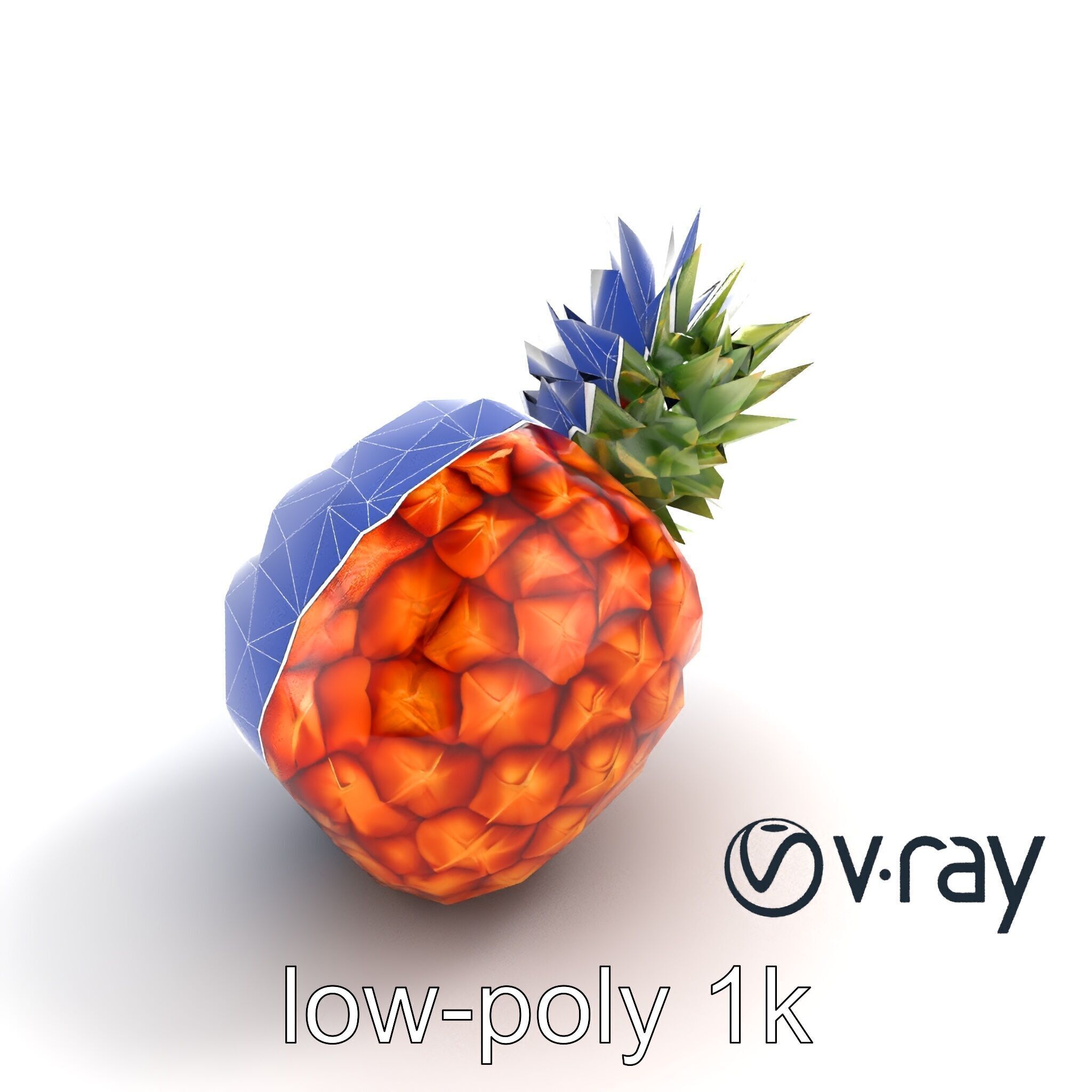 Pineapple Sunlit Textured Surface model pack Low-poly 3D model_18