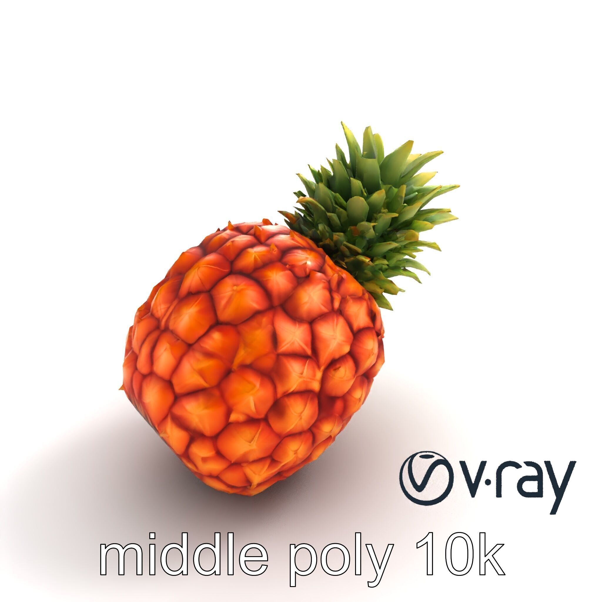 Pineapple Sunlit Textured Surface model pack Low-poly 3D model_7