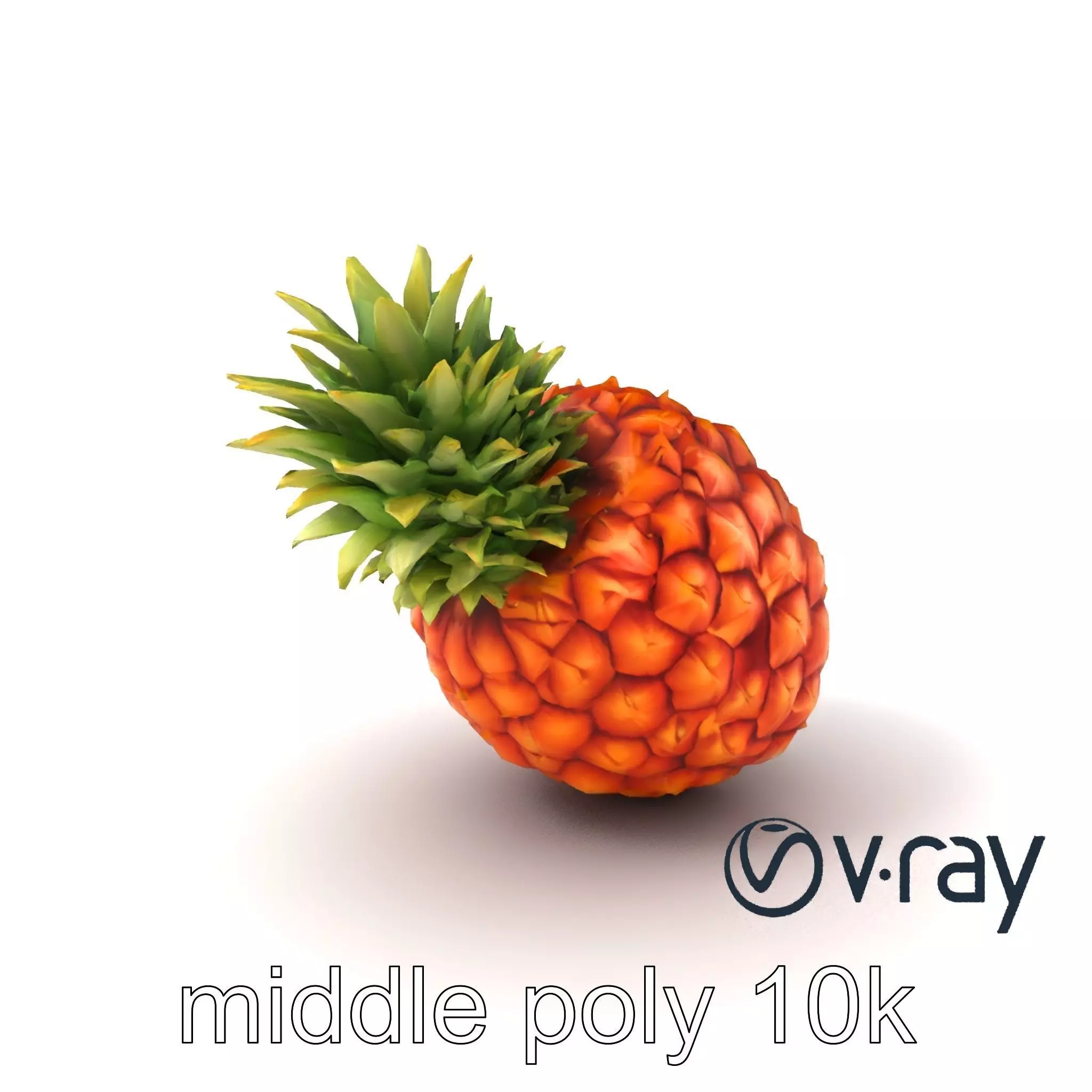 Pineapple Sunlit Textured Surface model pack Low-poly 3D model_0