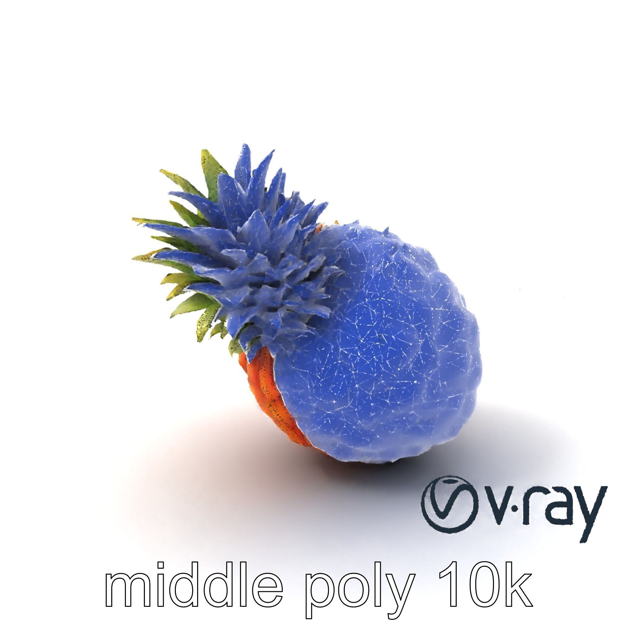 Pineapple Sunlit Textured Surface model pack Low-poly 3D model_4
