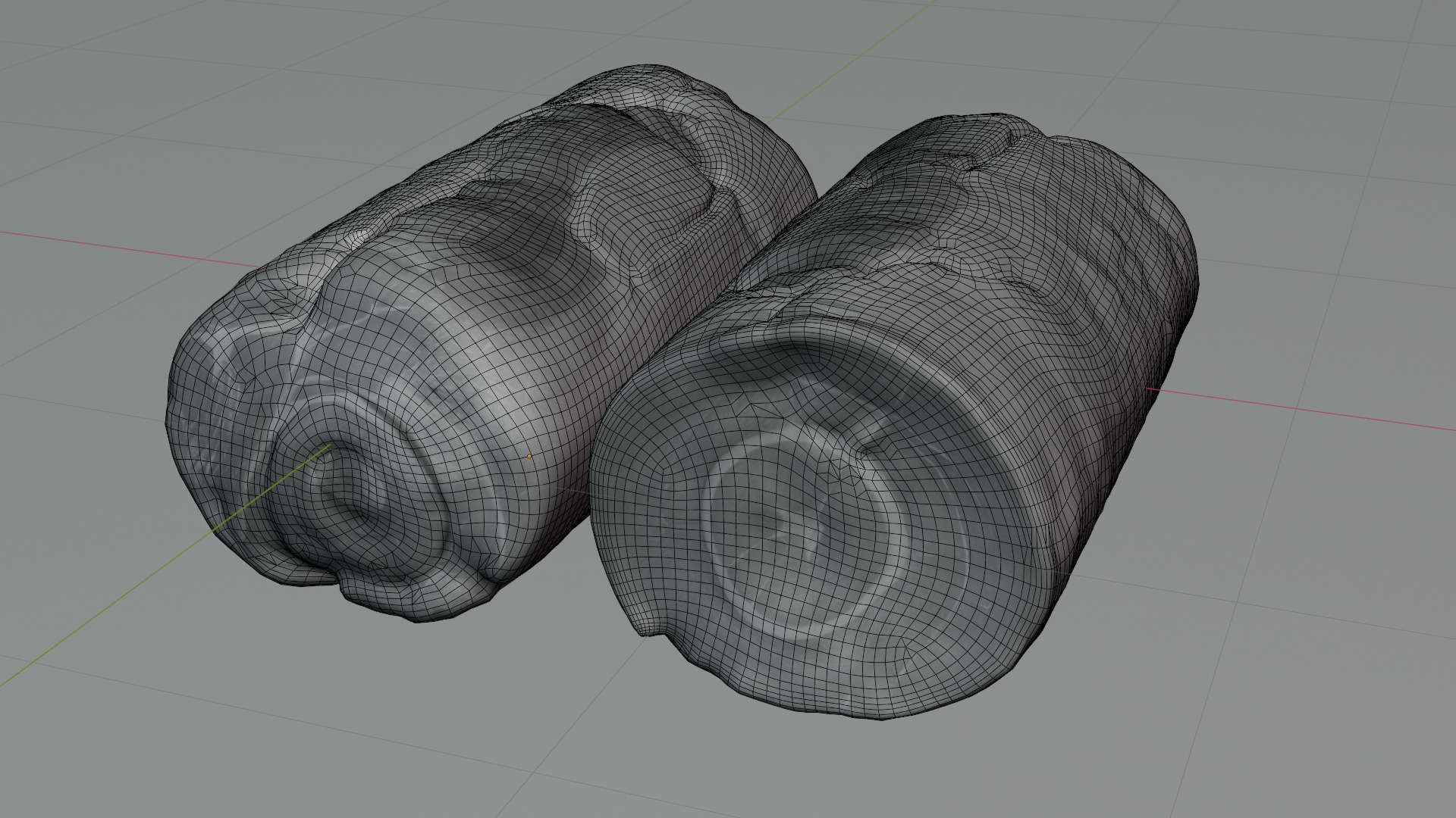 Smoked Ham Roll Meat Low-poly 3D model_38